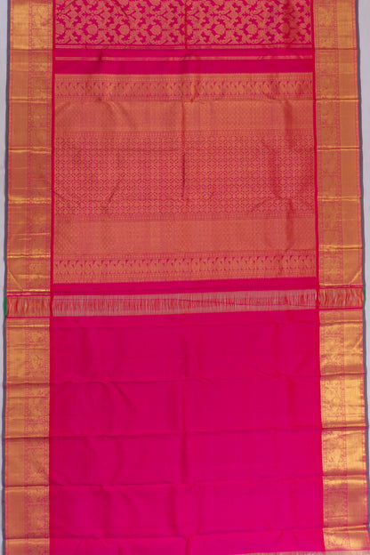 Kanchipuram Silk Brocade Pink Saree