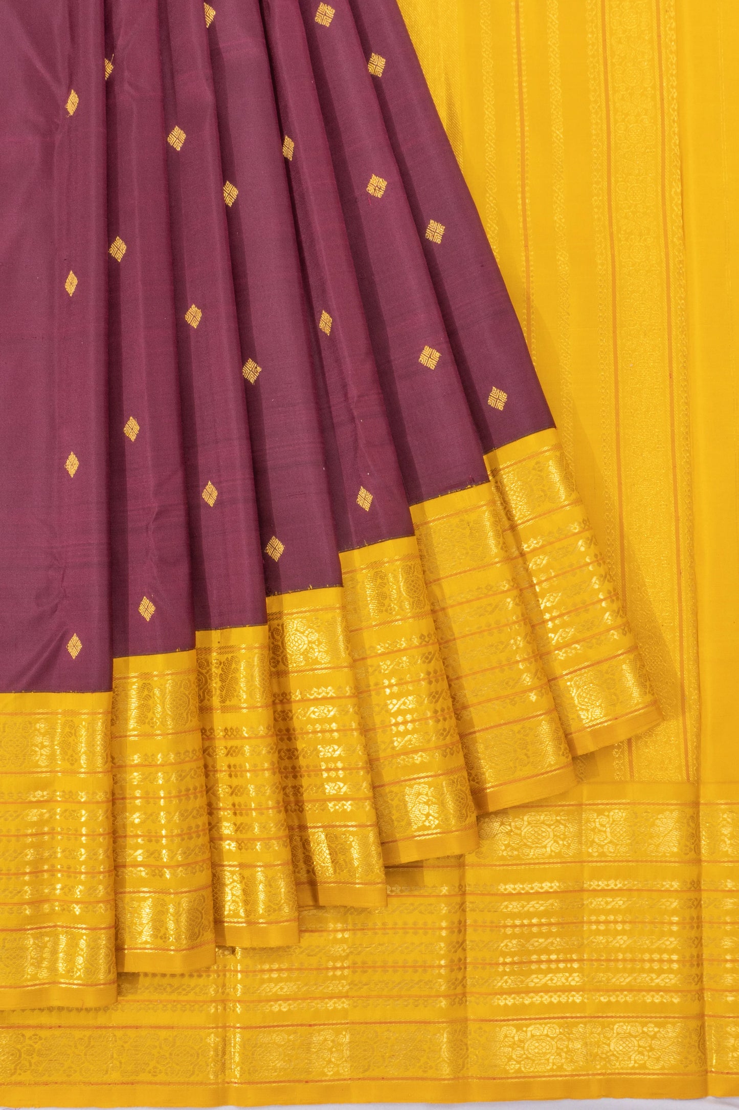Kanchipuram Silk Butta Maroon Saree