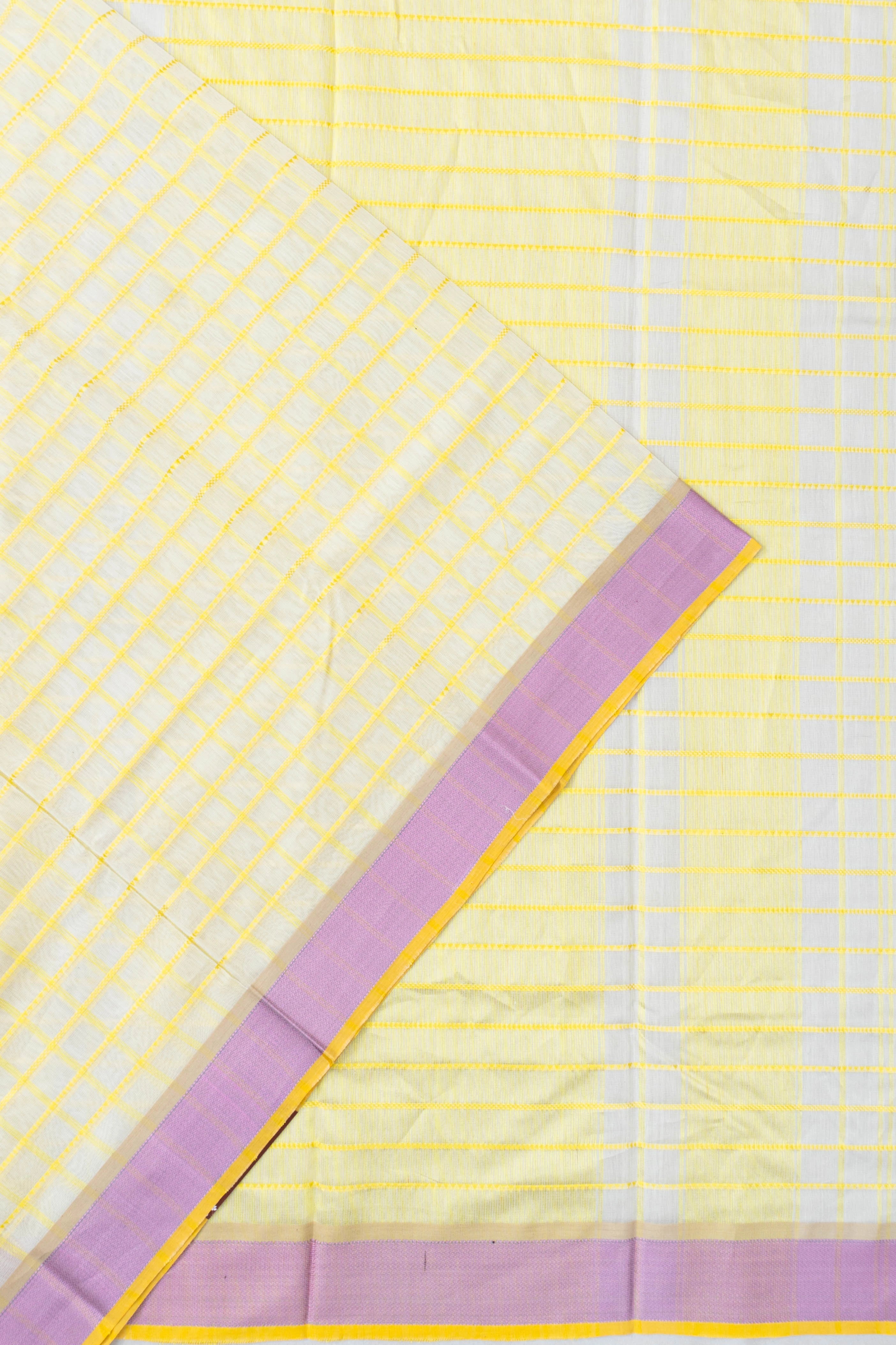 Chanderi Silk Checks Pale Blue Saree