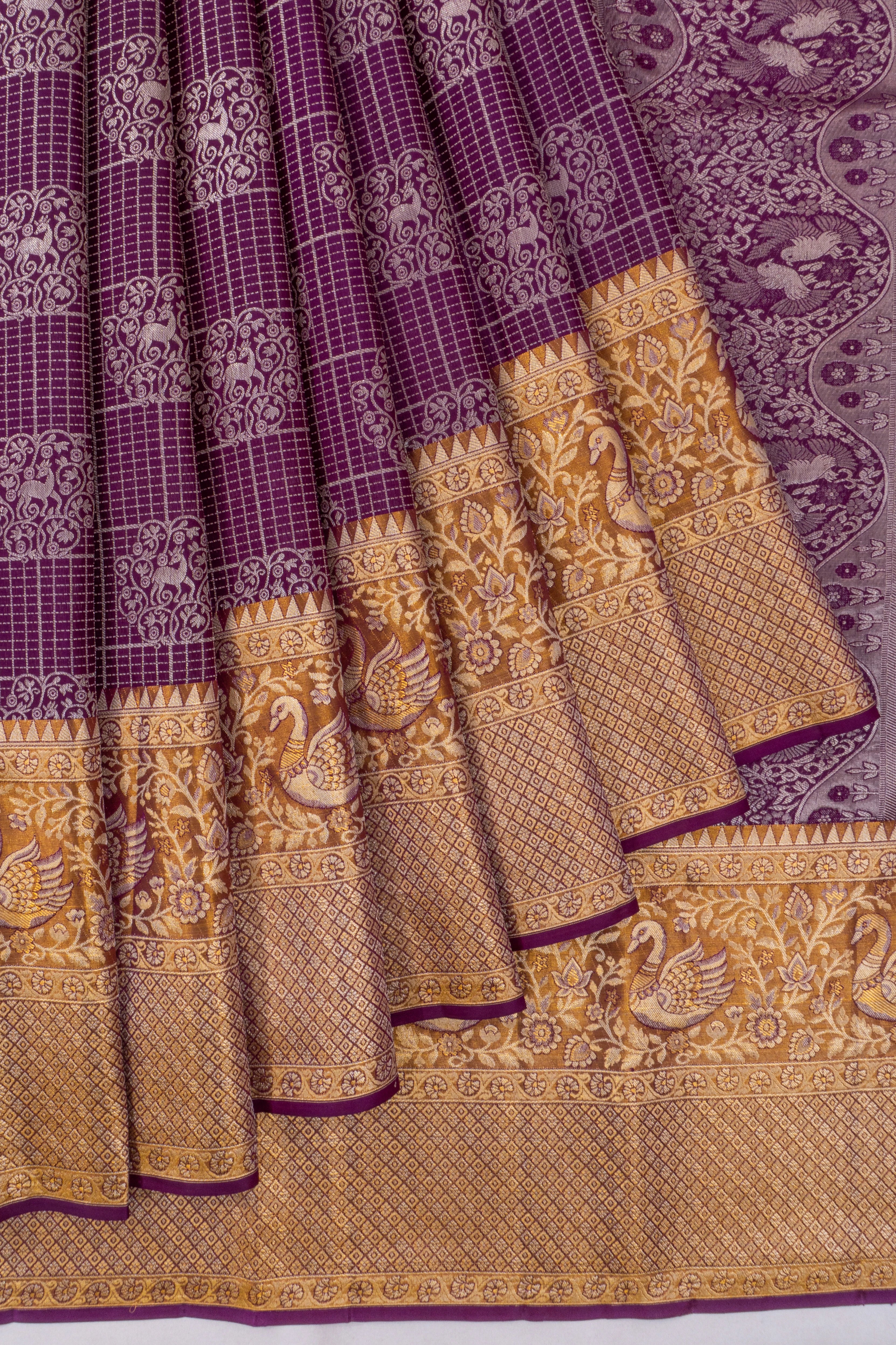 Taranga Kanchi Silk Brocade Purple Saree