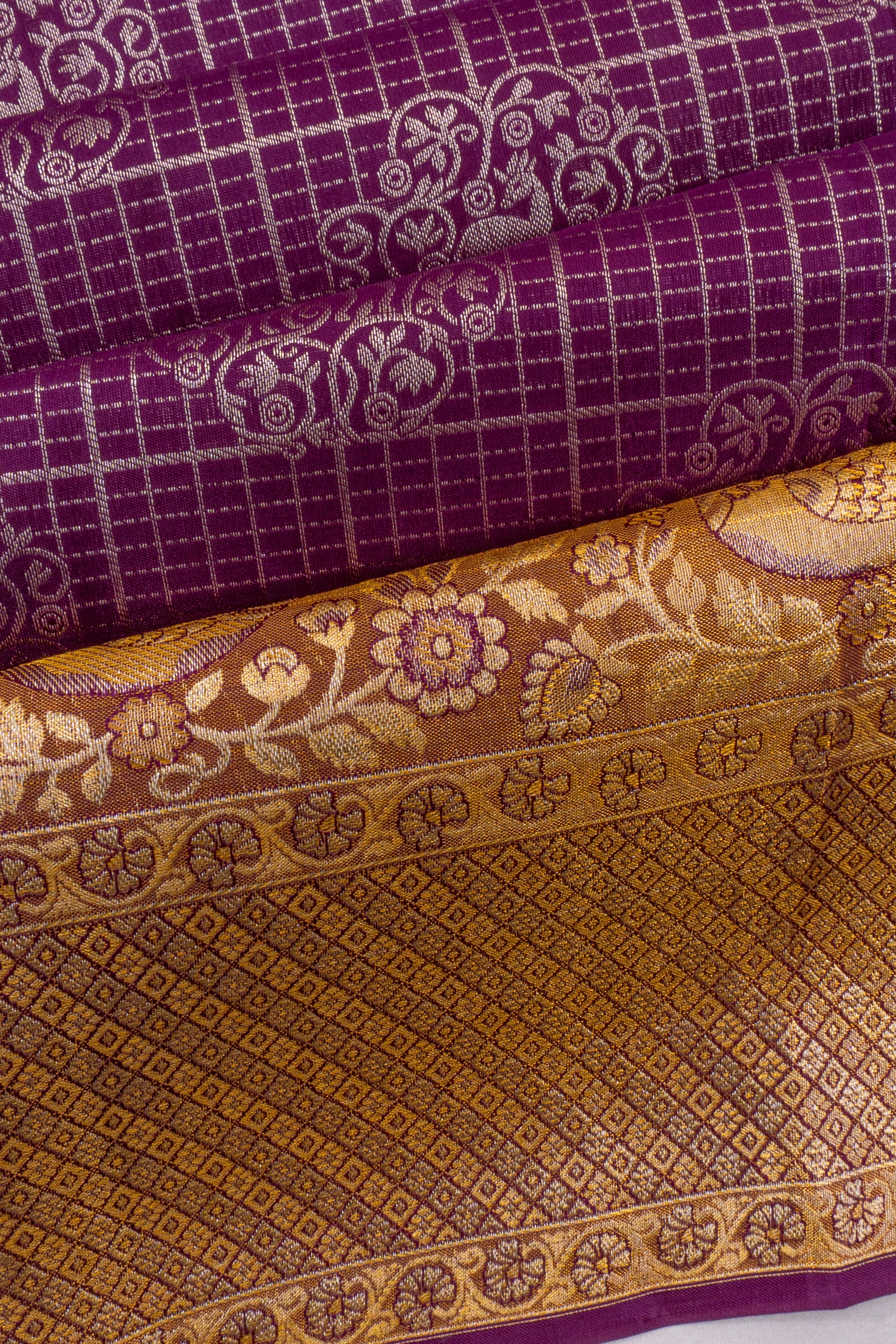 Taranga Kanchi Silk Brocade Purple Saree
