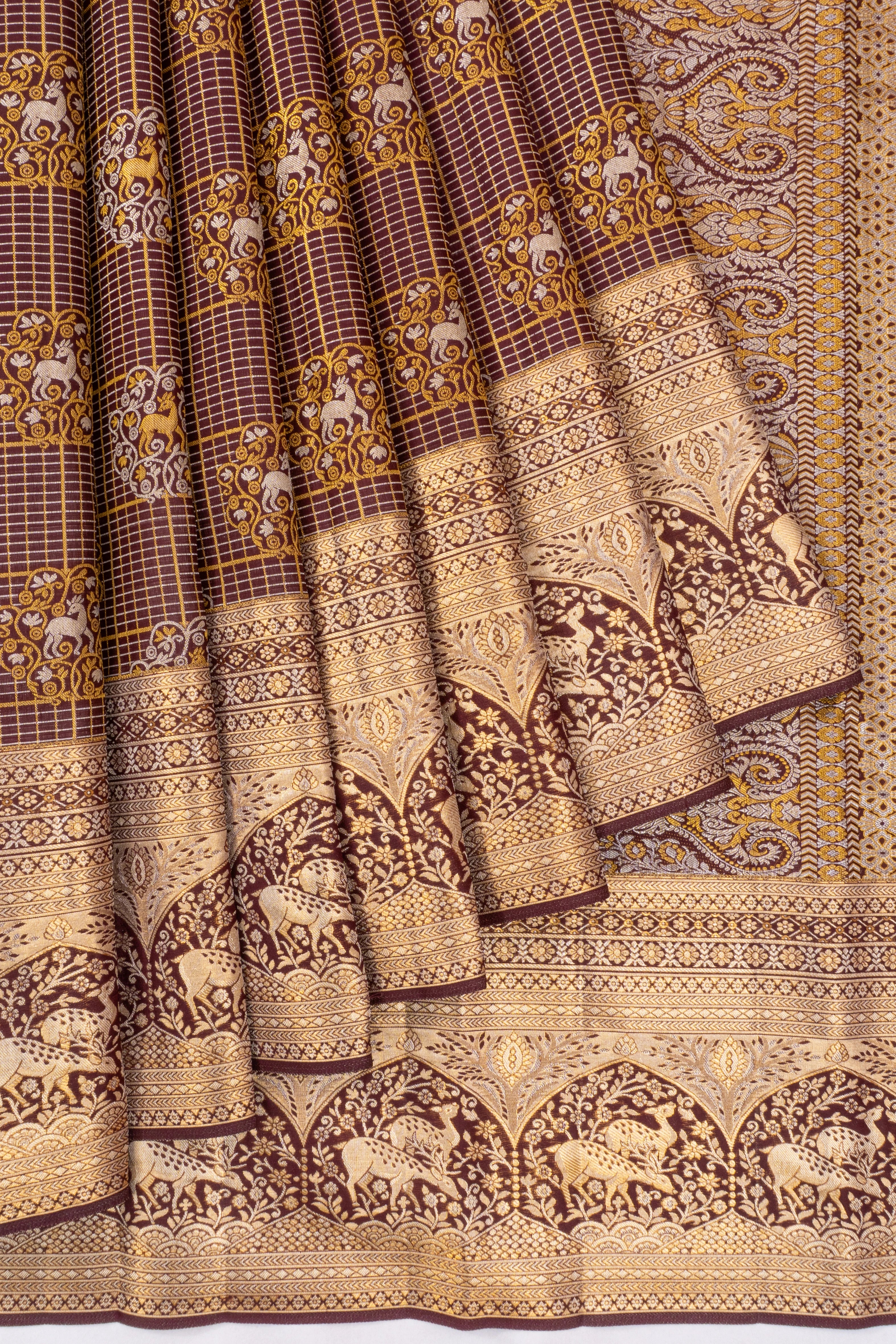 Taranga Kanchi Silk Brocade Maroon Saree