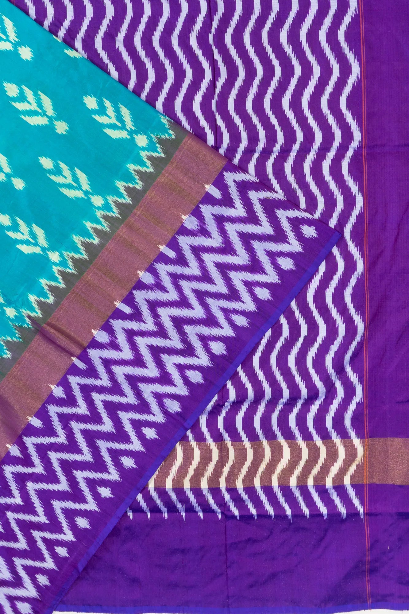 Pochampally Silk Ikat Sky Blue Saree