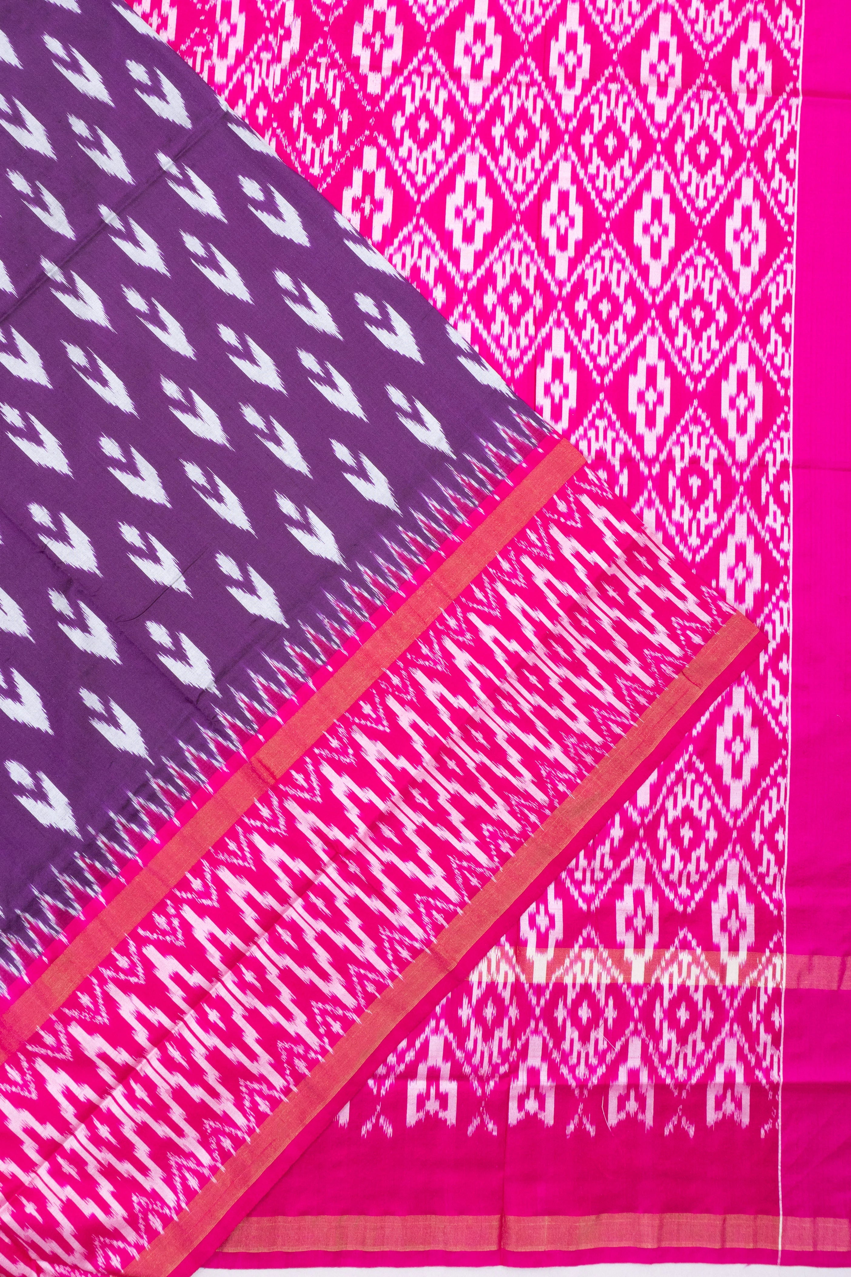 Pochampally Silk Ikat Purple Saree