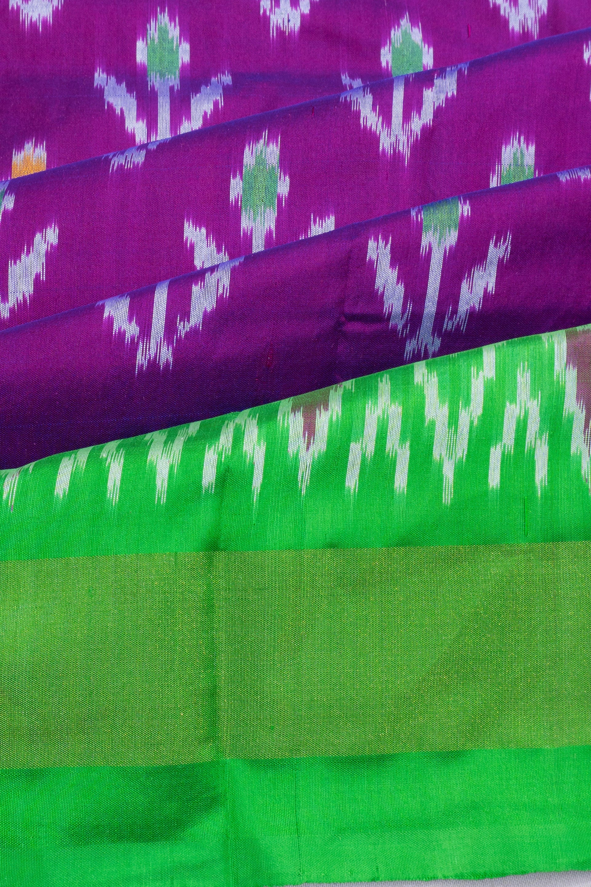 Pochampally Silk Ikat Violet Saree