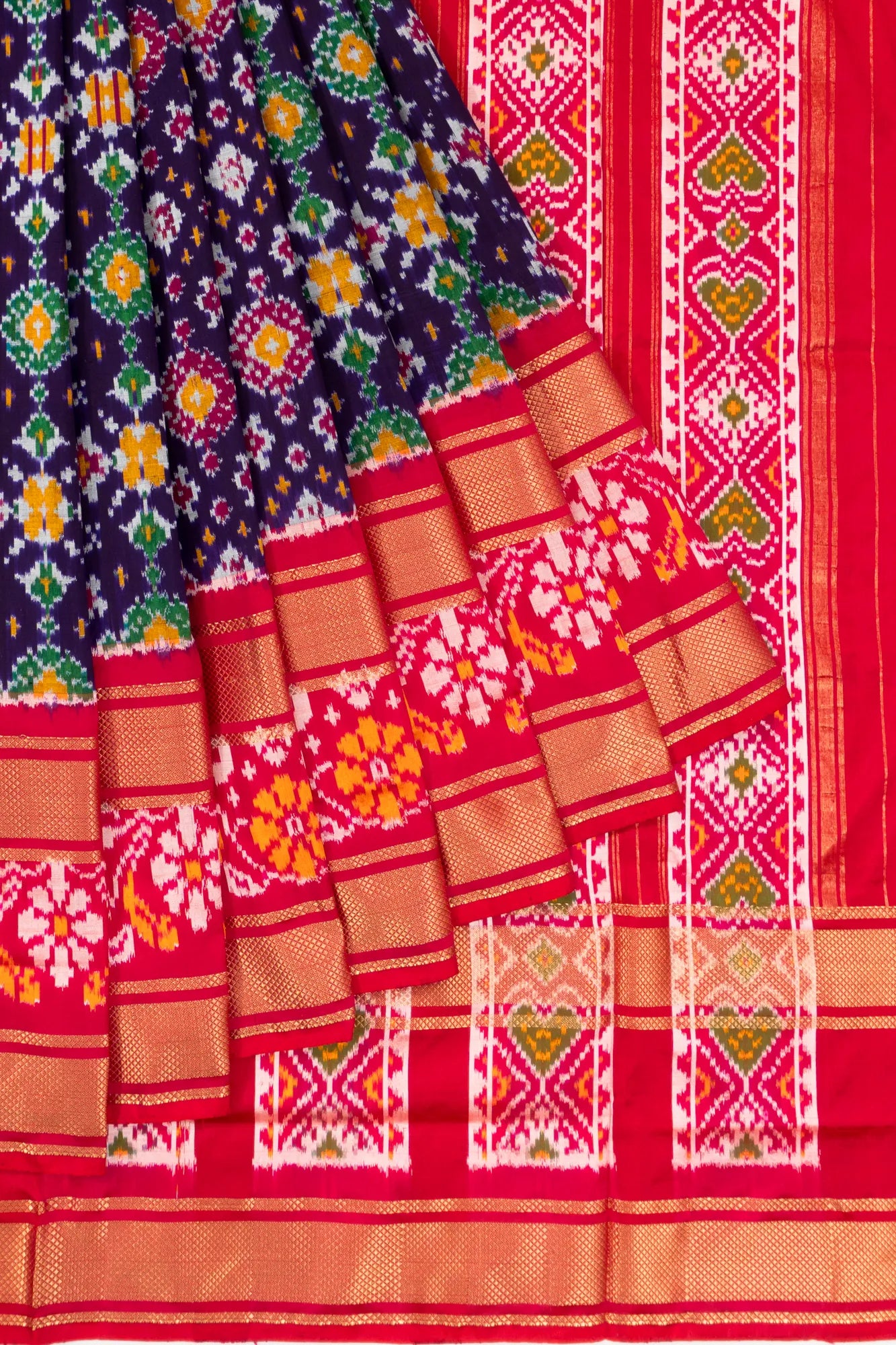 Pochampally Silk Ikat Violet Saree