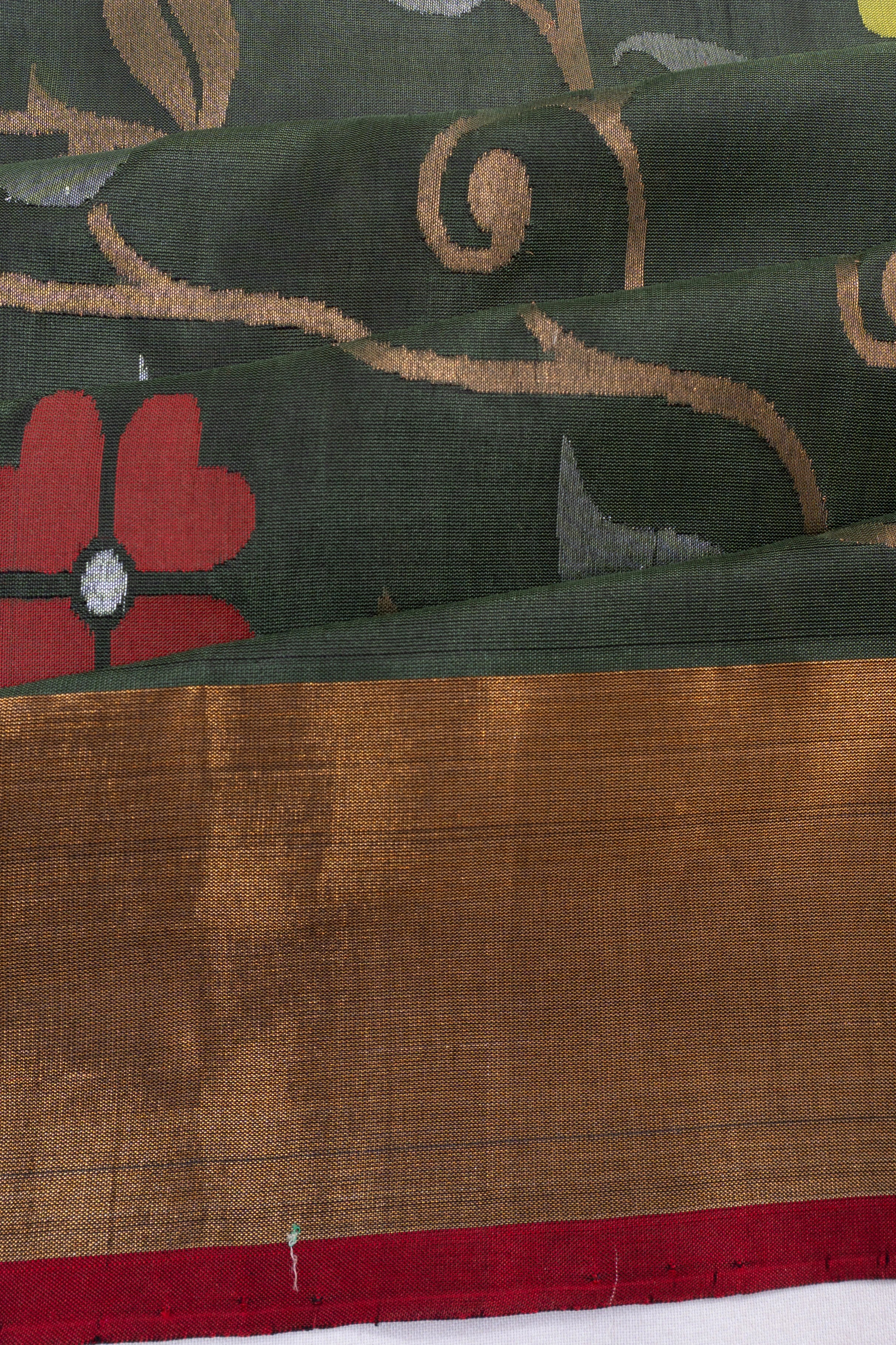 Uppada Silk All Over Jamdani Jaal Grey Saree