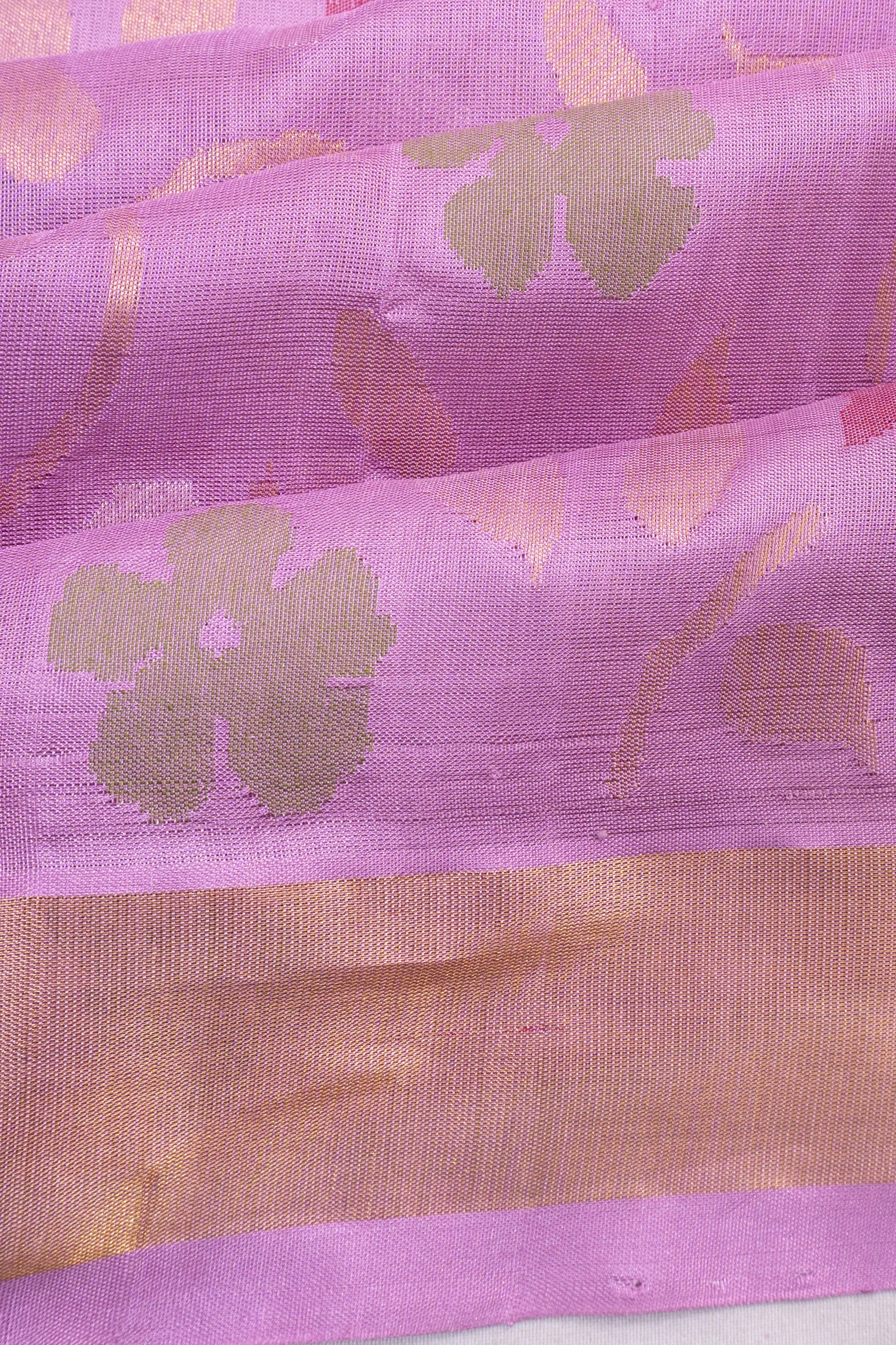Uppada Silk All Over Jamdani Jaal Lavender Saree