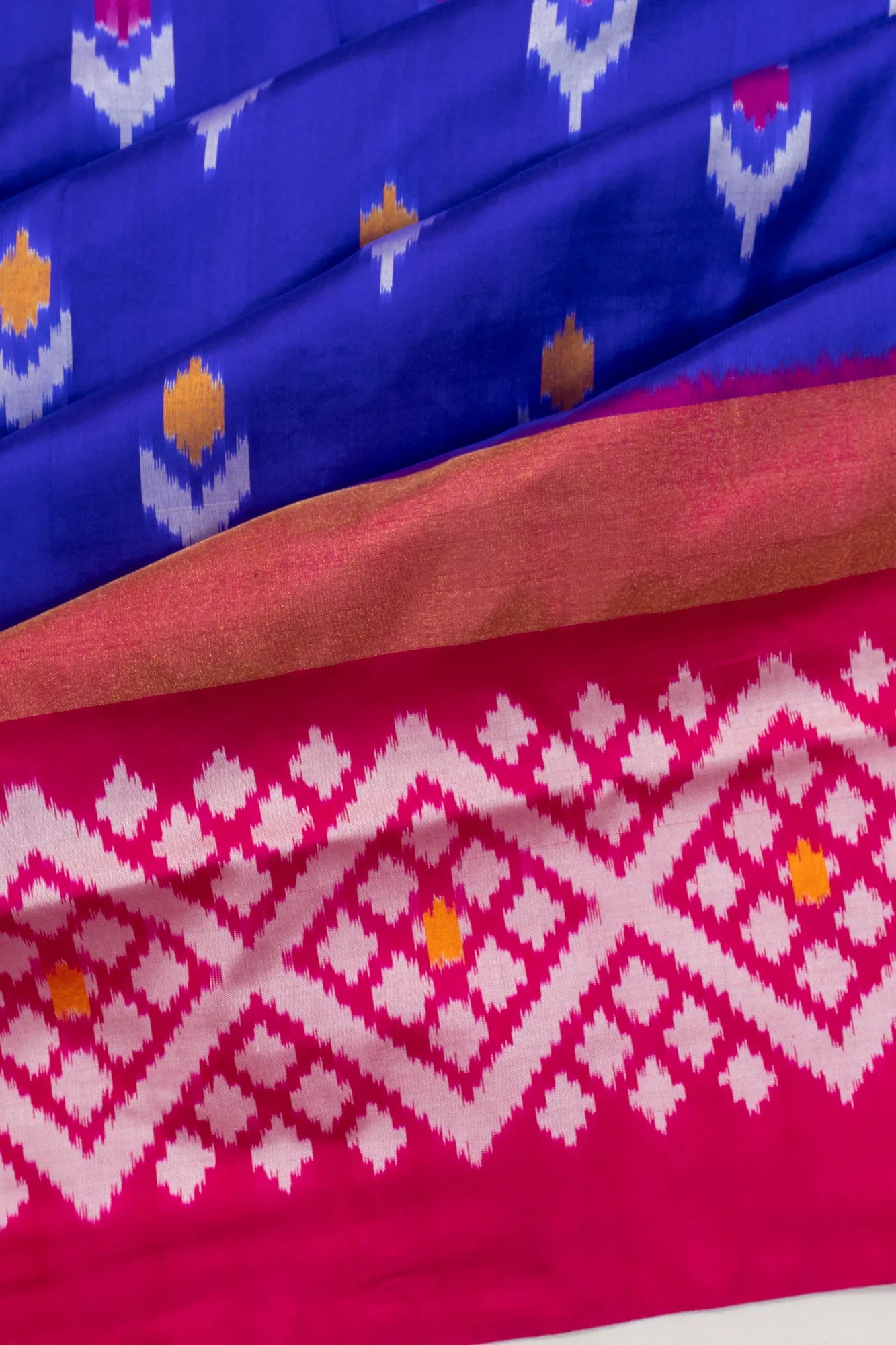 Pochampally Silk Ikat Blue Saree