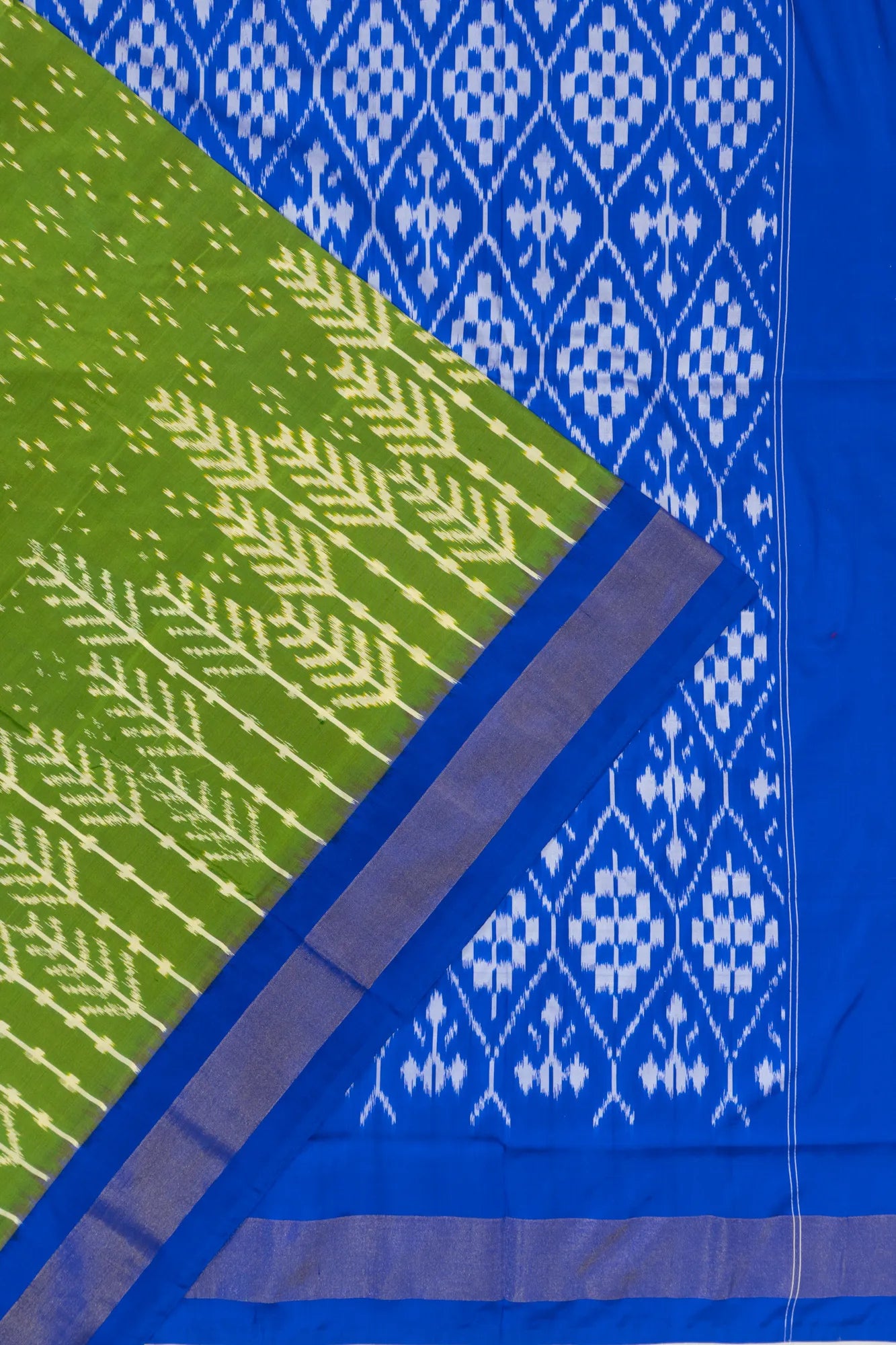 Pochampally Silk Ikat Green Saree