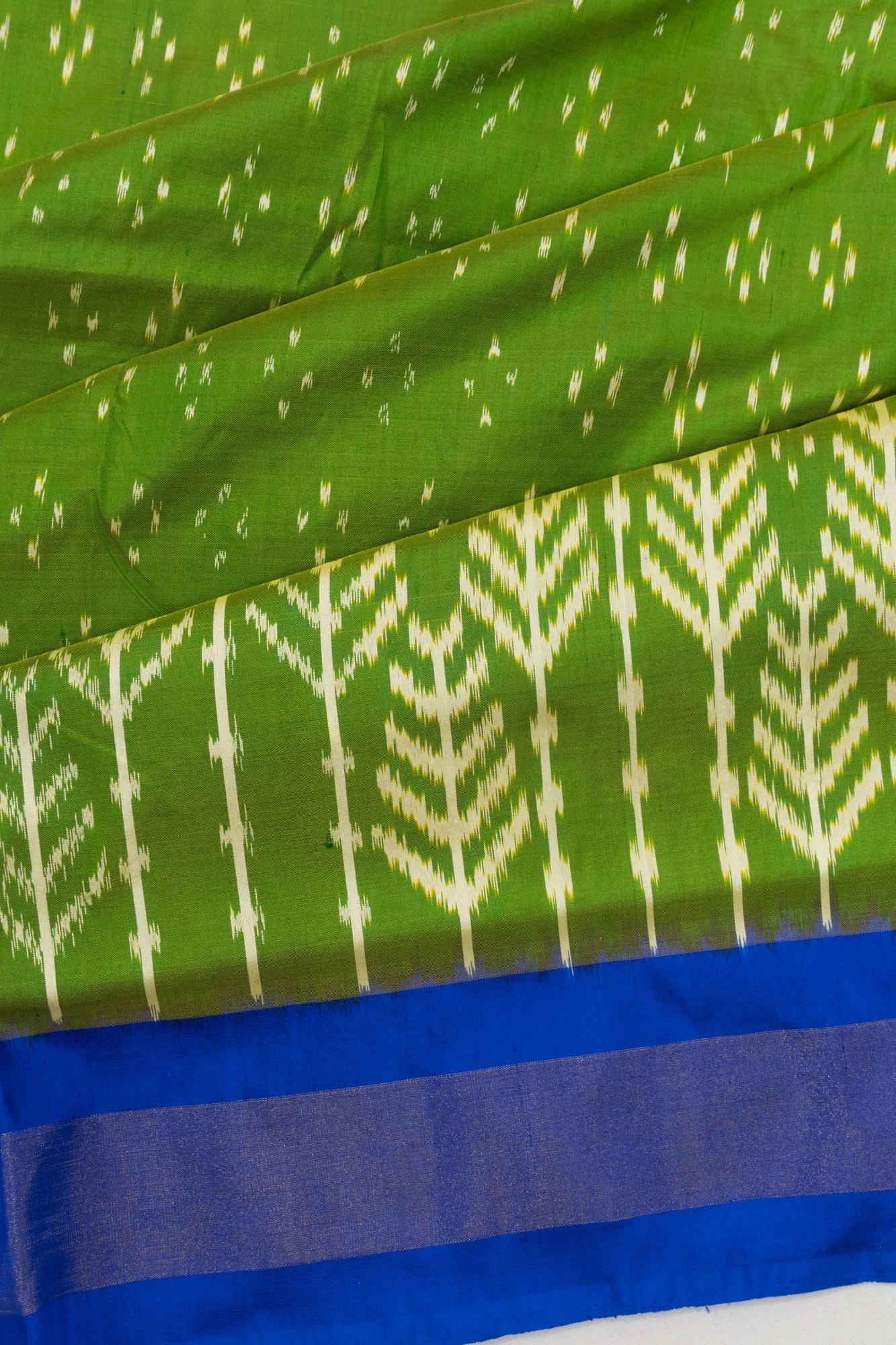 Pochampally Silk Ikat Green Saree