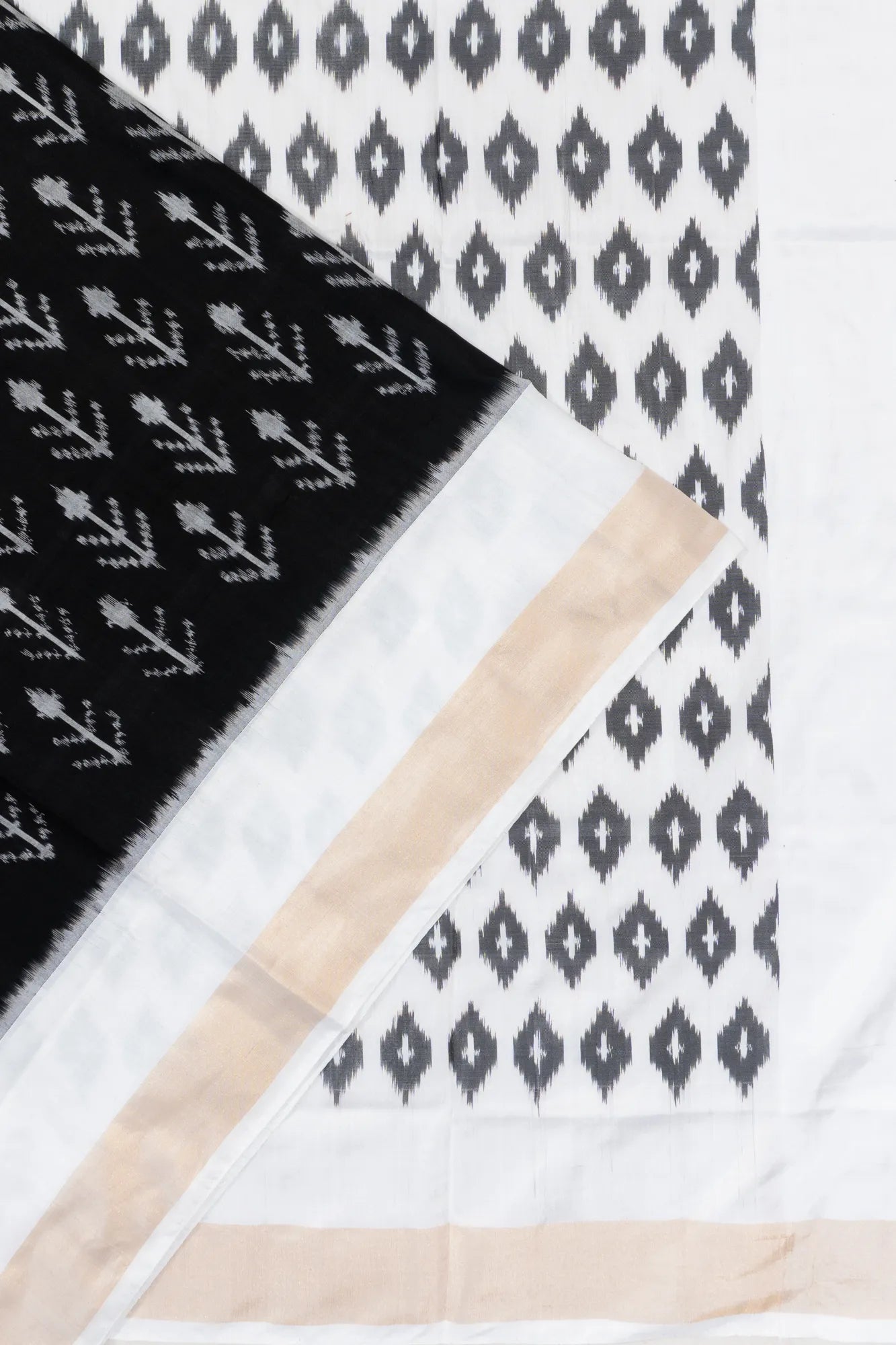 Pochampally Silk Ikat Black Saree