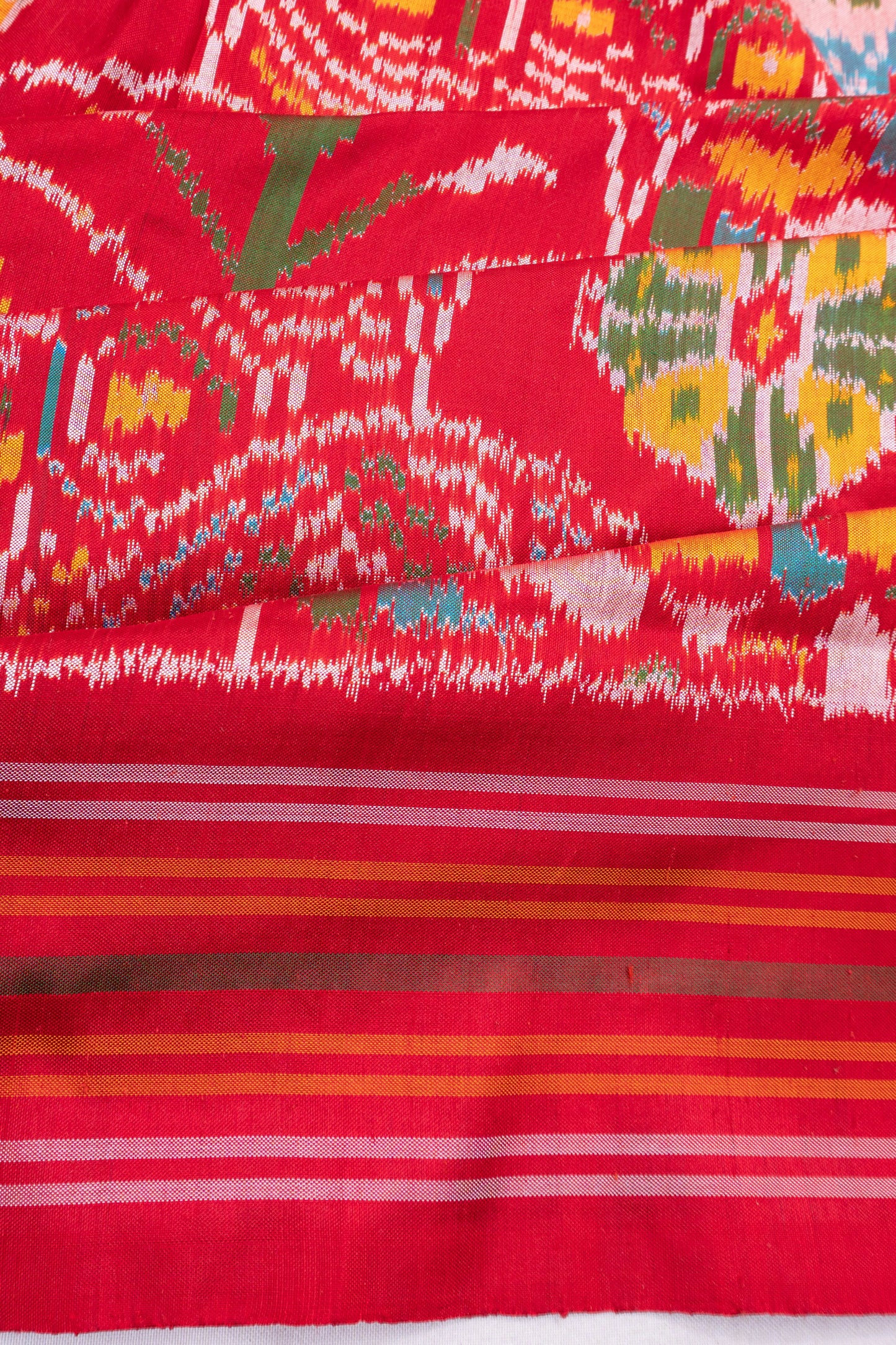 Pochampally Silk Ikat Red Saree