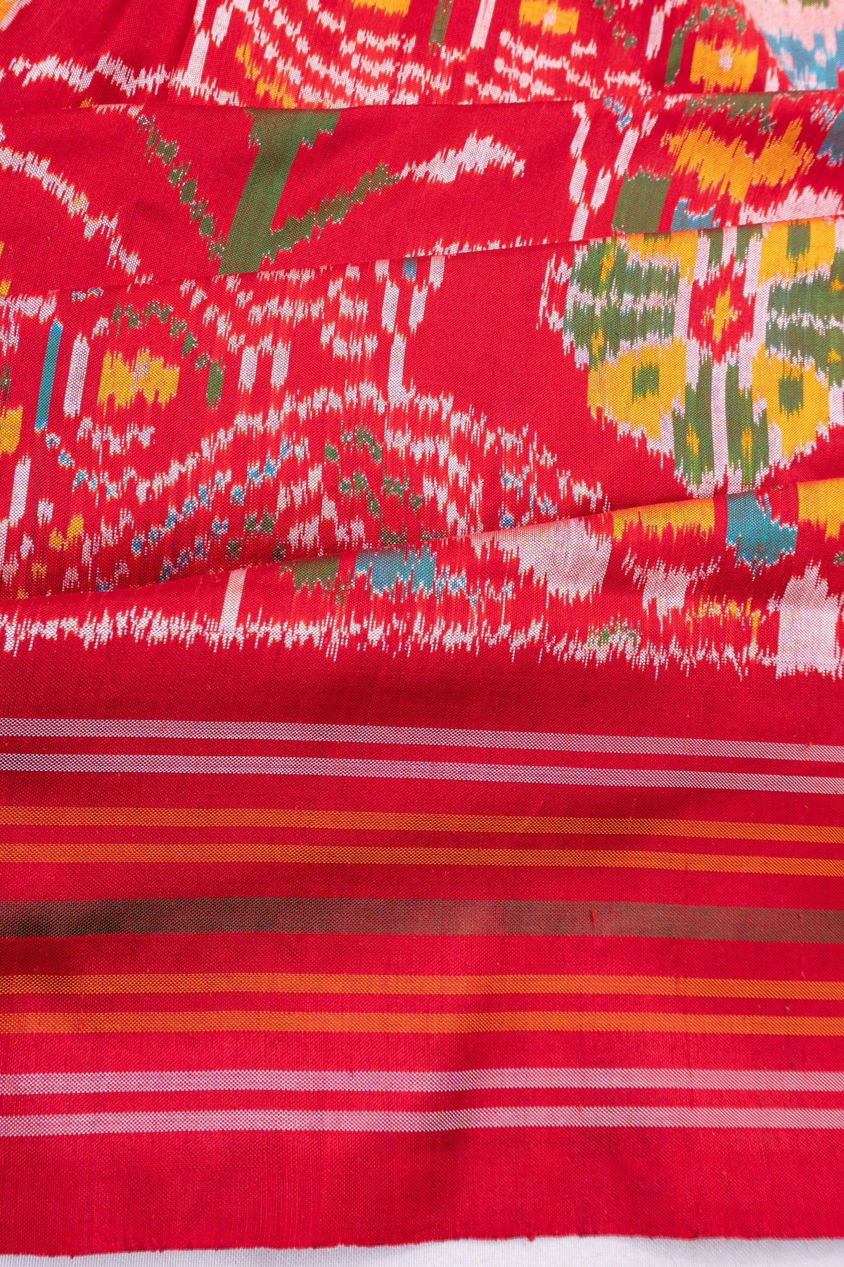 Pochampally Silk Ikat Red Saree