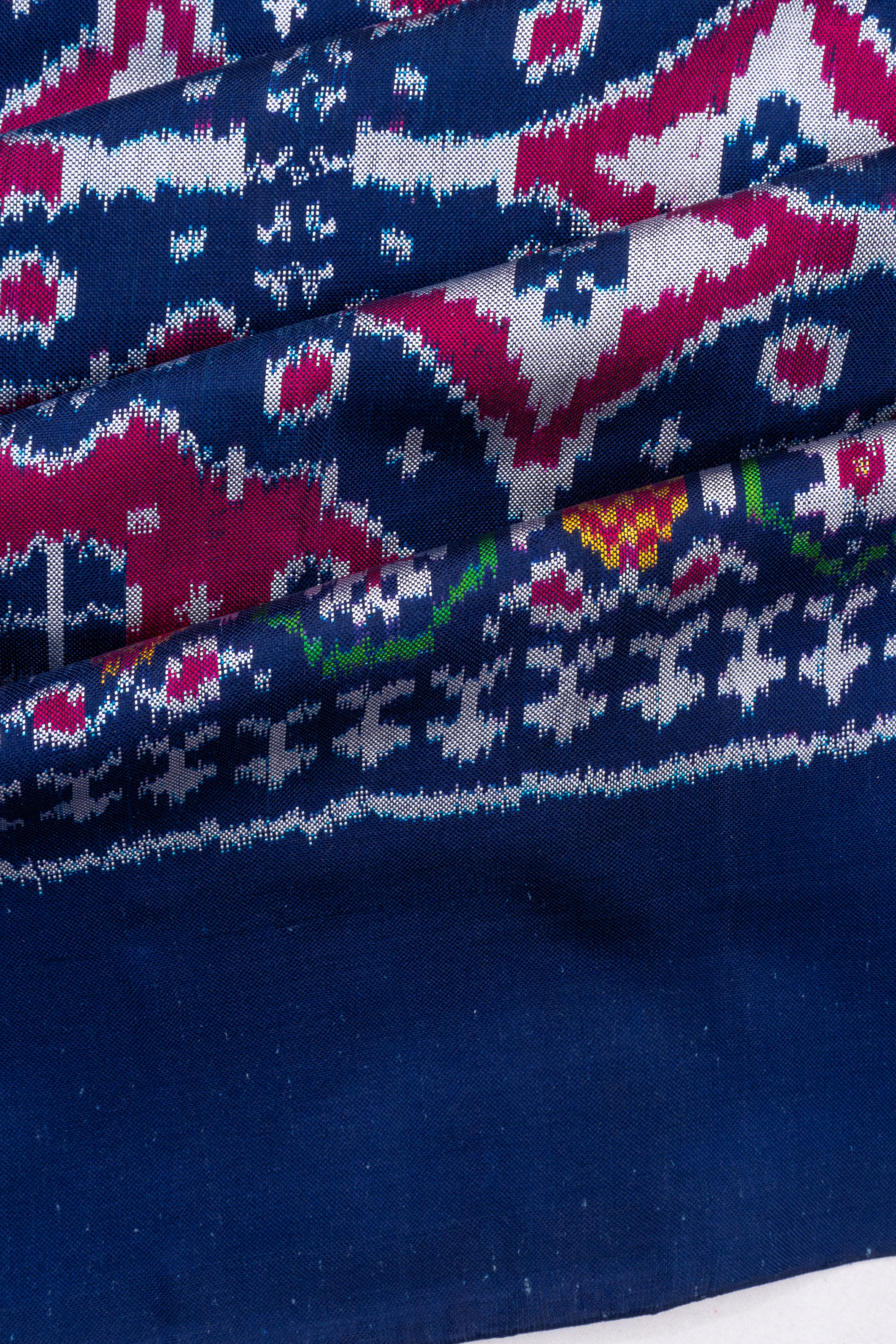 Pochampally Silk Ikat Blue Saree