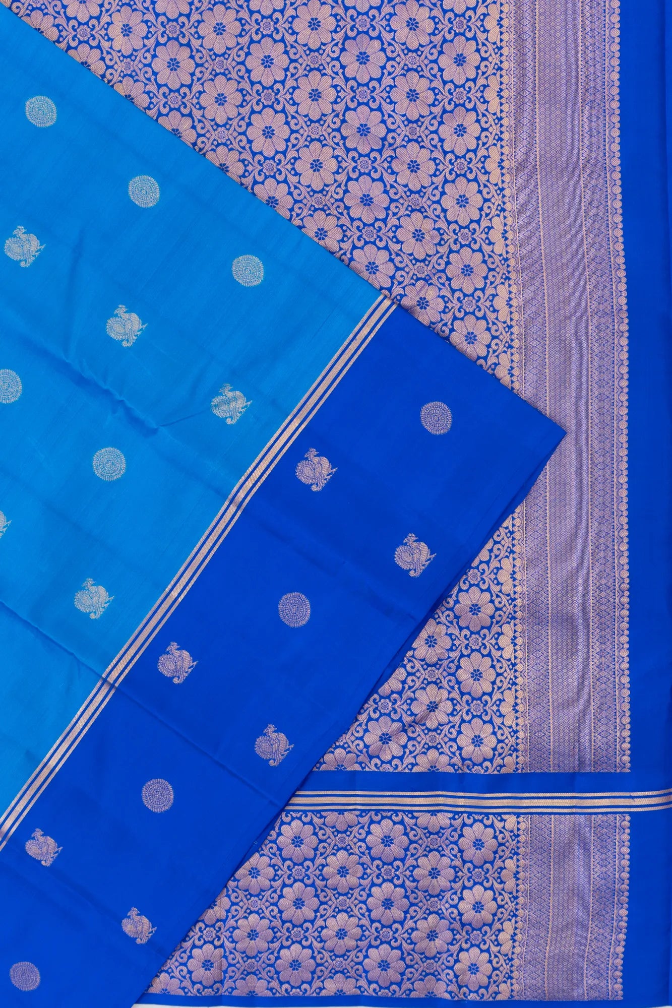 Coimbatore Soft Silk Butta Blue Saree