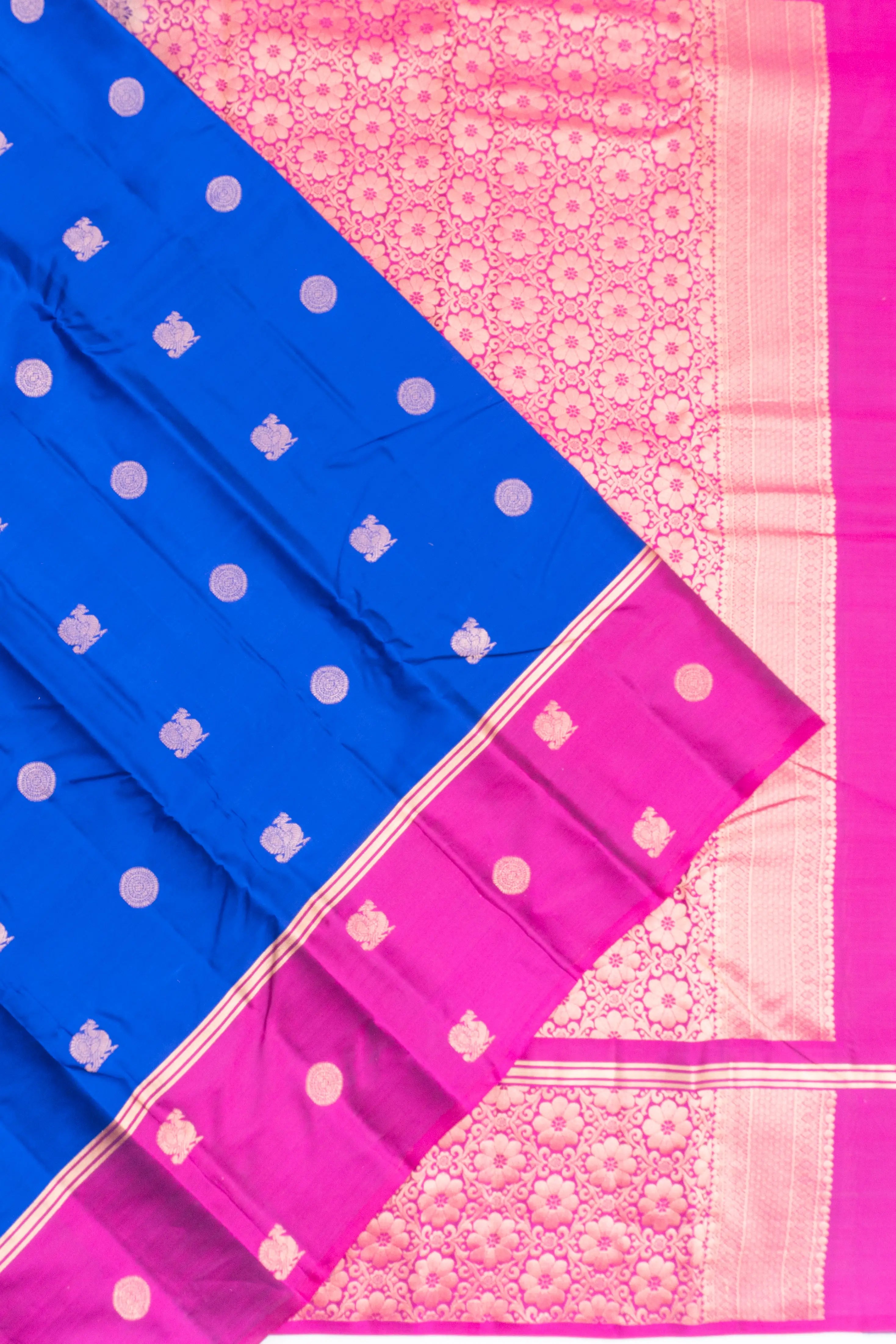 Coimbatore Soft Silk Butta Royal Blue Saree