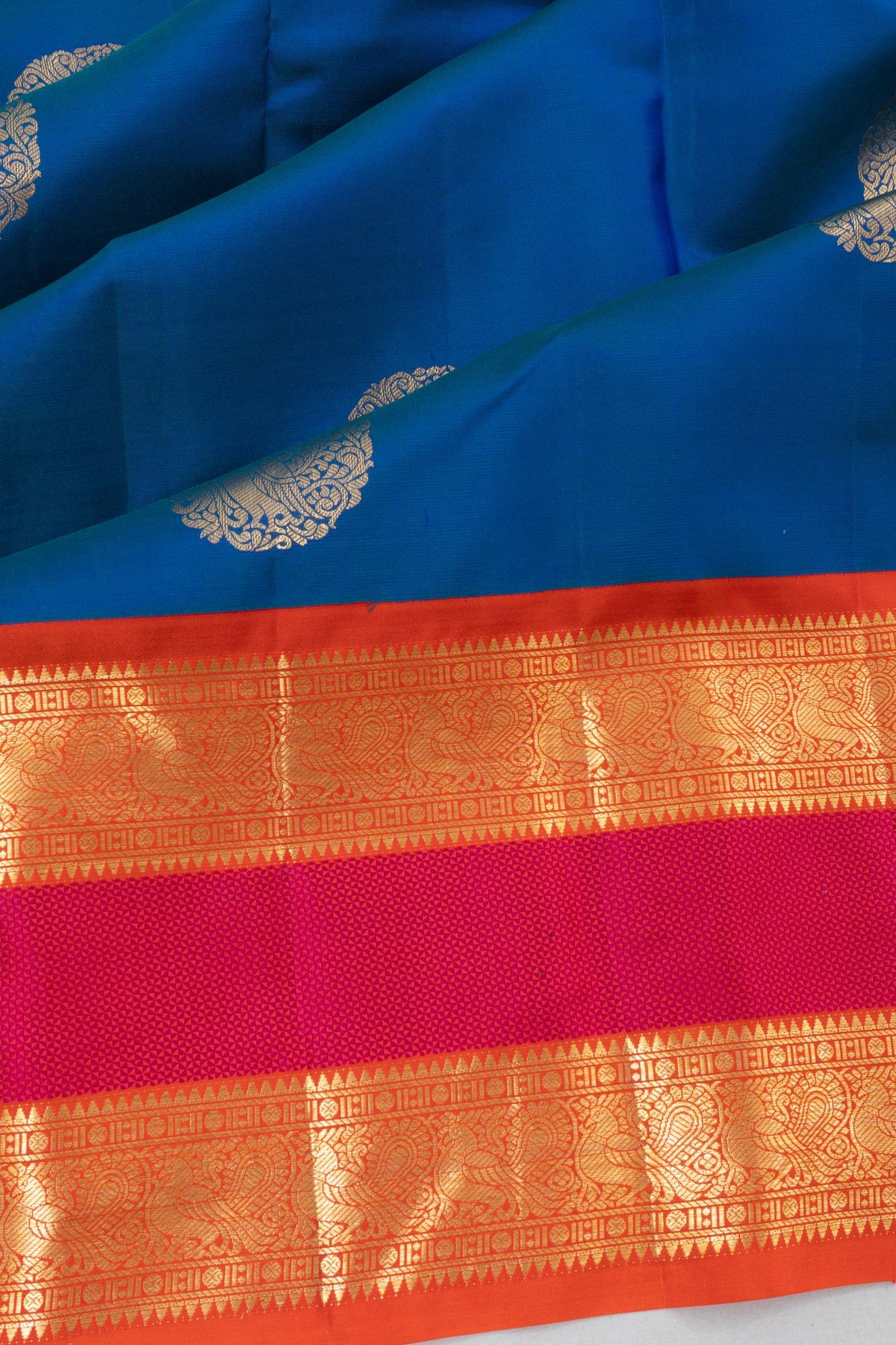 Taranga Kanchi Silk Butta Dark Blue Saree