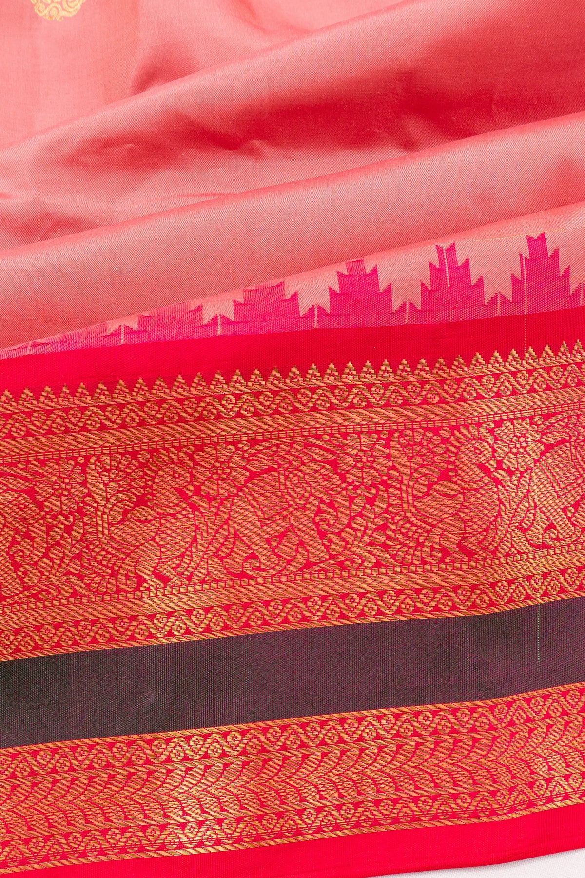 Gadwal Silk Butta Pink Saree