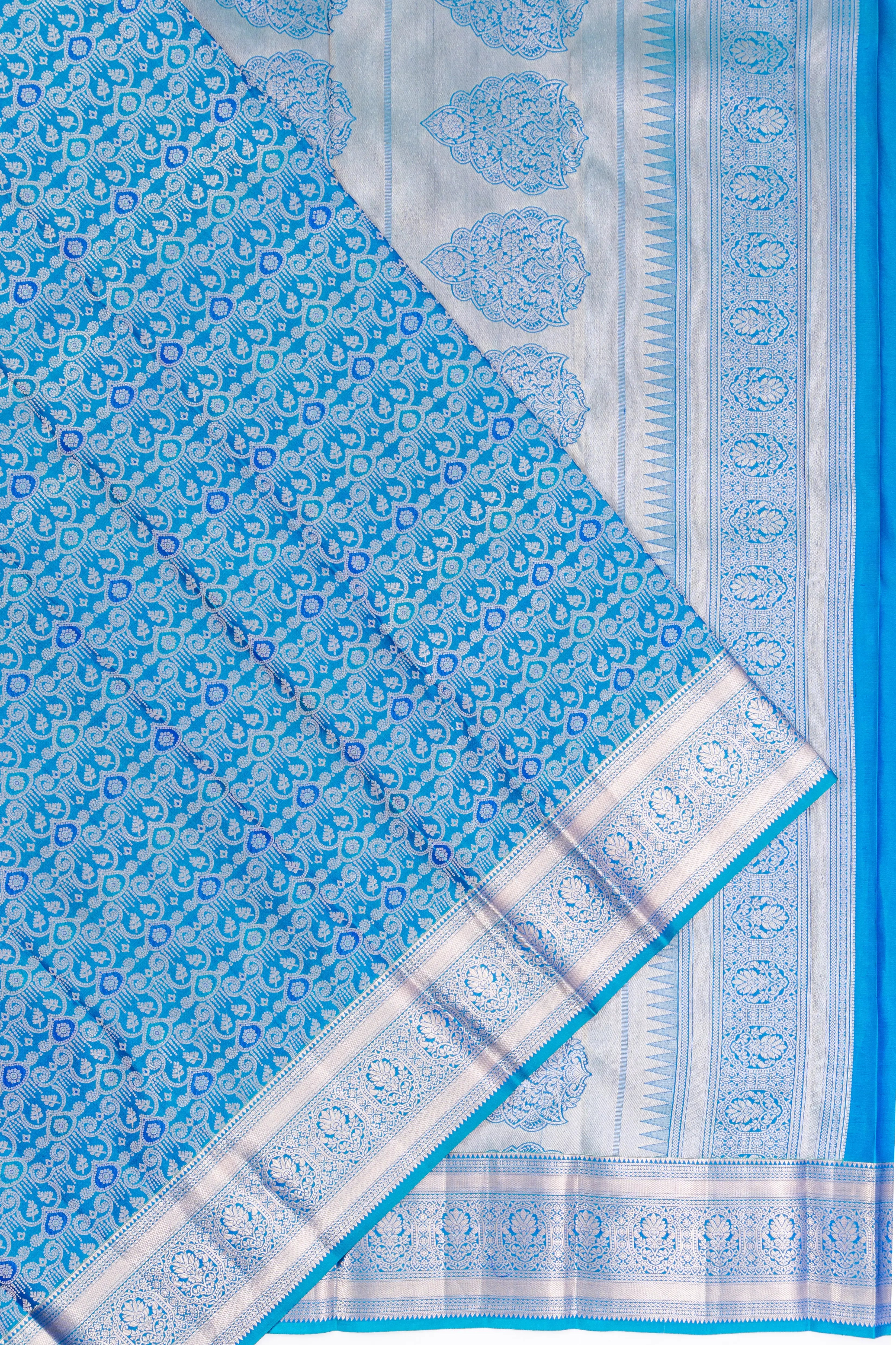 Taranga Kanchi Silk Brocade Blue Saree