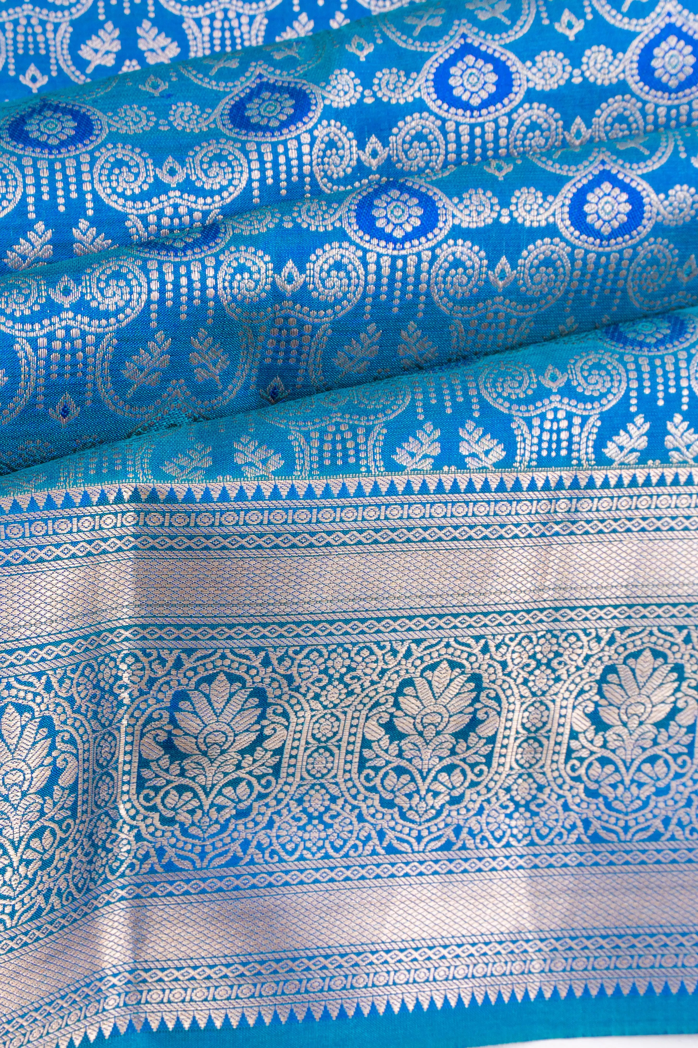 Taranga Kanchi Silk Brocade Blue Saree