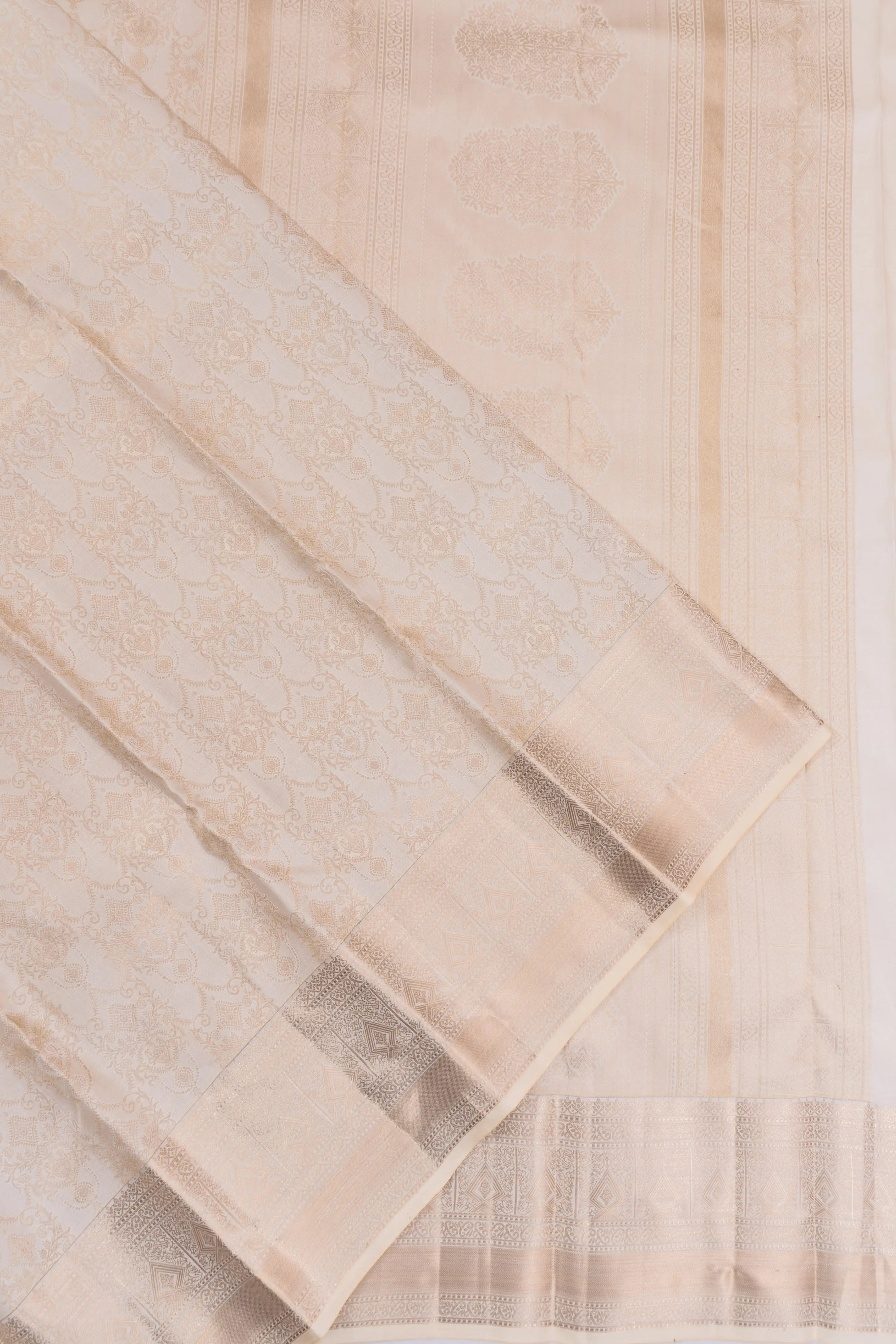 Taranga Kanchi Silk Brocade Beige Saree