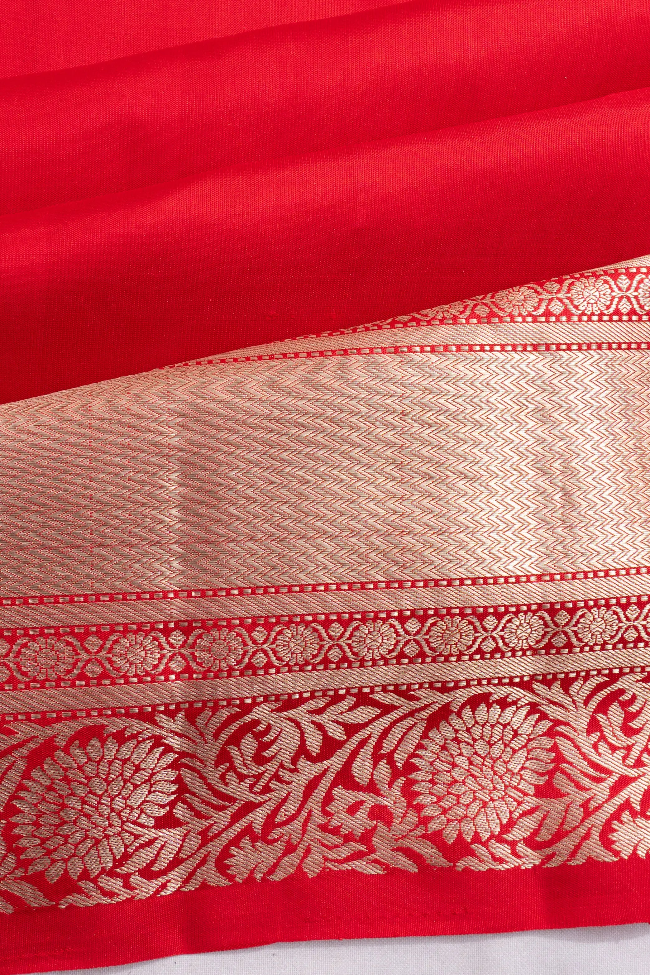 Coimbatore Soft Silk Butta Red Saree