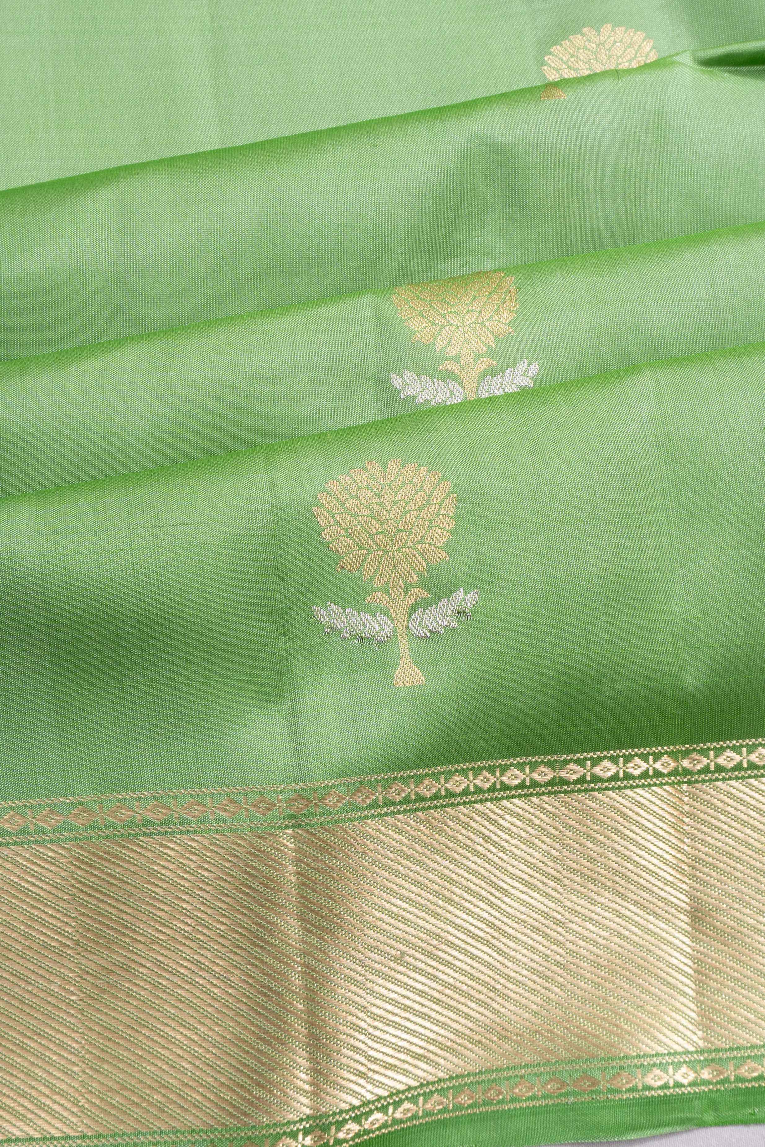 Coimbatore Soft Silk Butta Green Saree