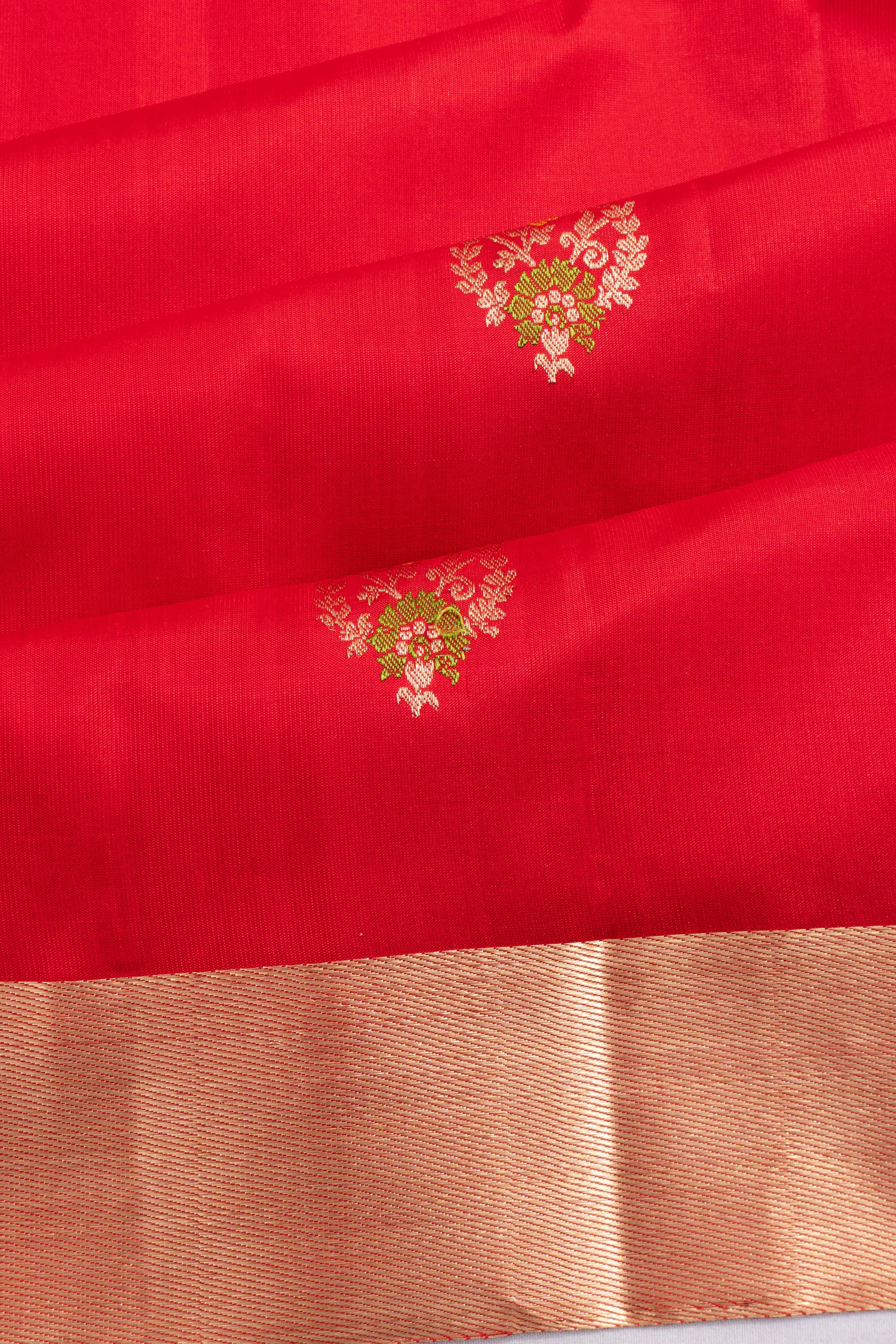 Coimbatore Soft Silk Butta Red Saree