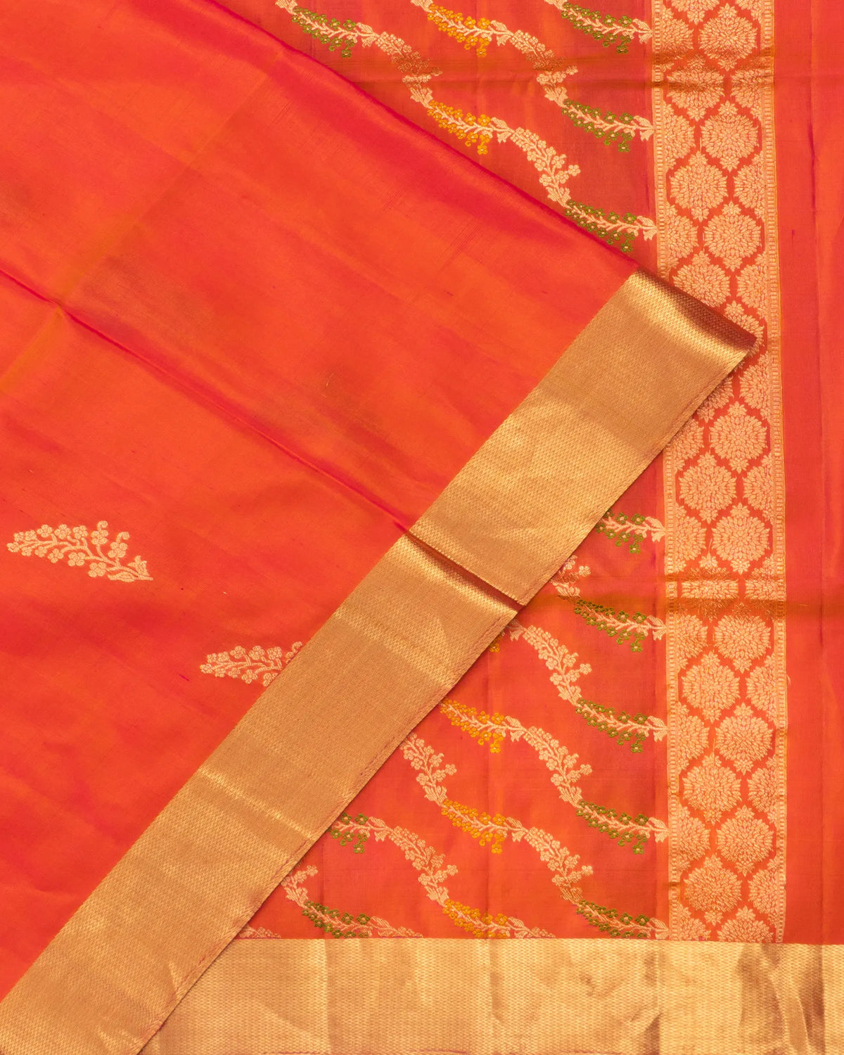 Coimbatore Soft Silk Butta Orange Saree