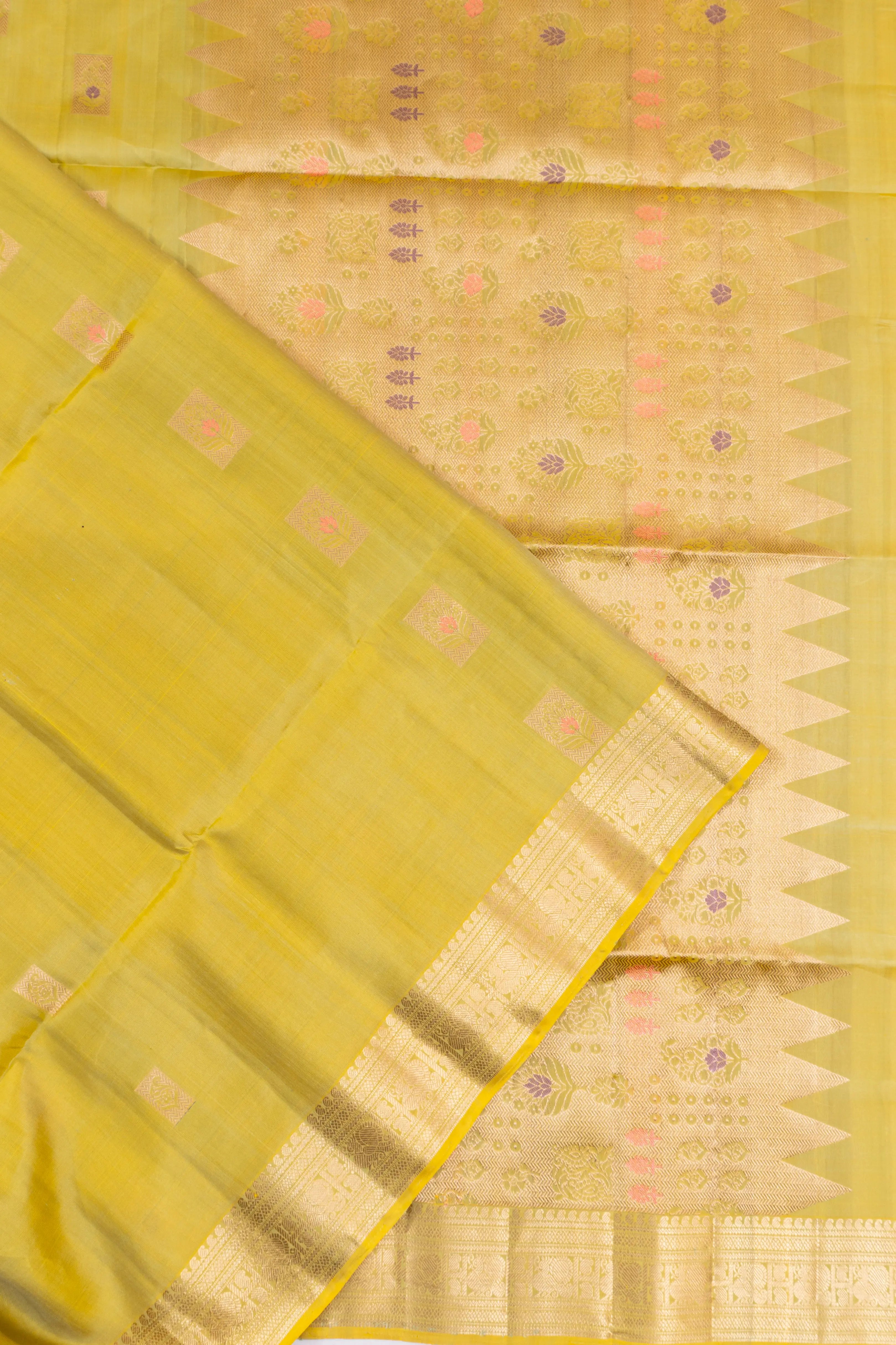 Coimbatore Soft Silk Butta Mehendi Green Saree