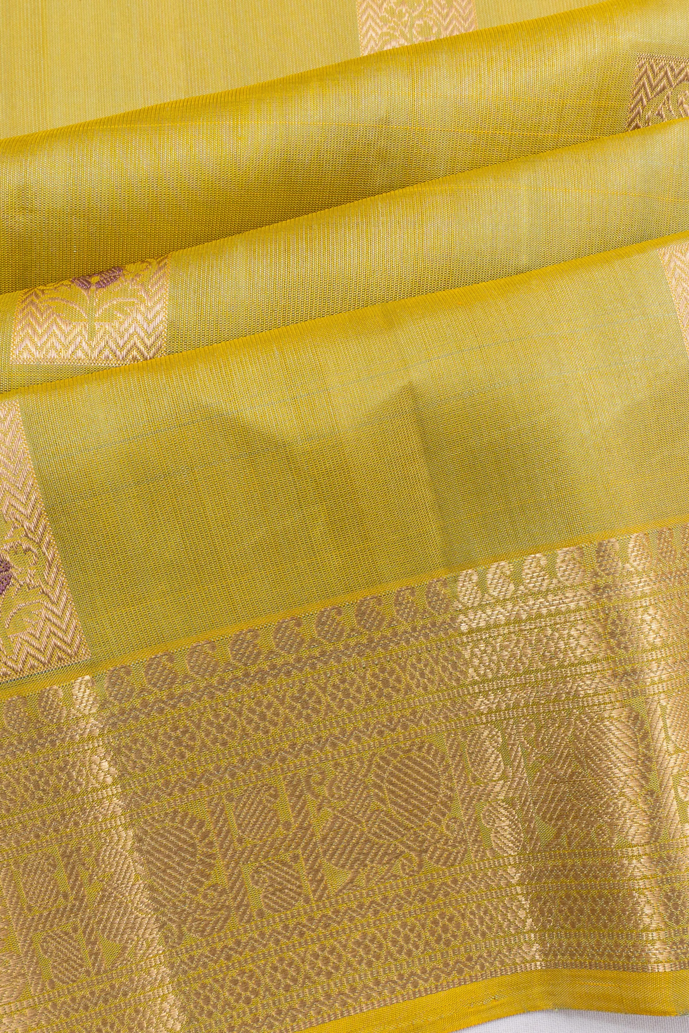 Coimbatore Soft Silk Butta Mehendi Green Saree
