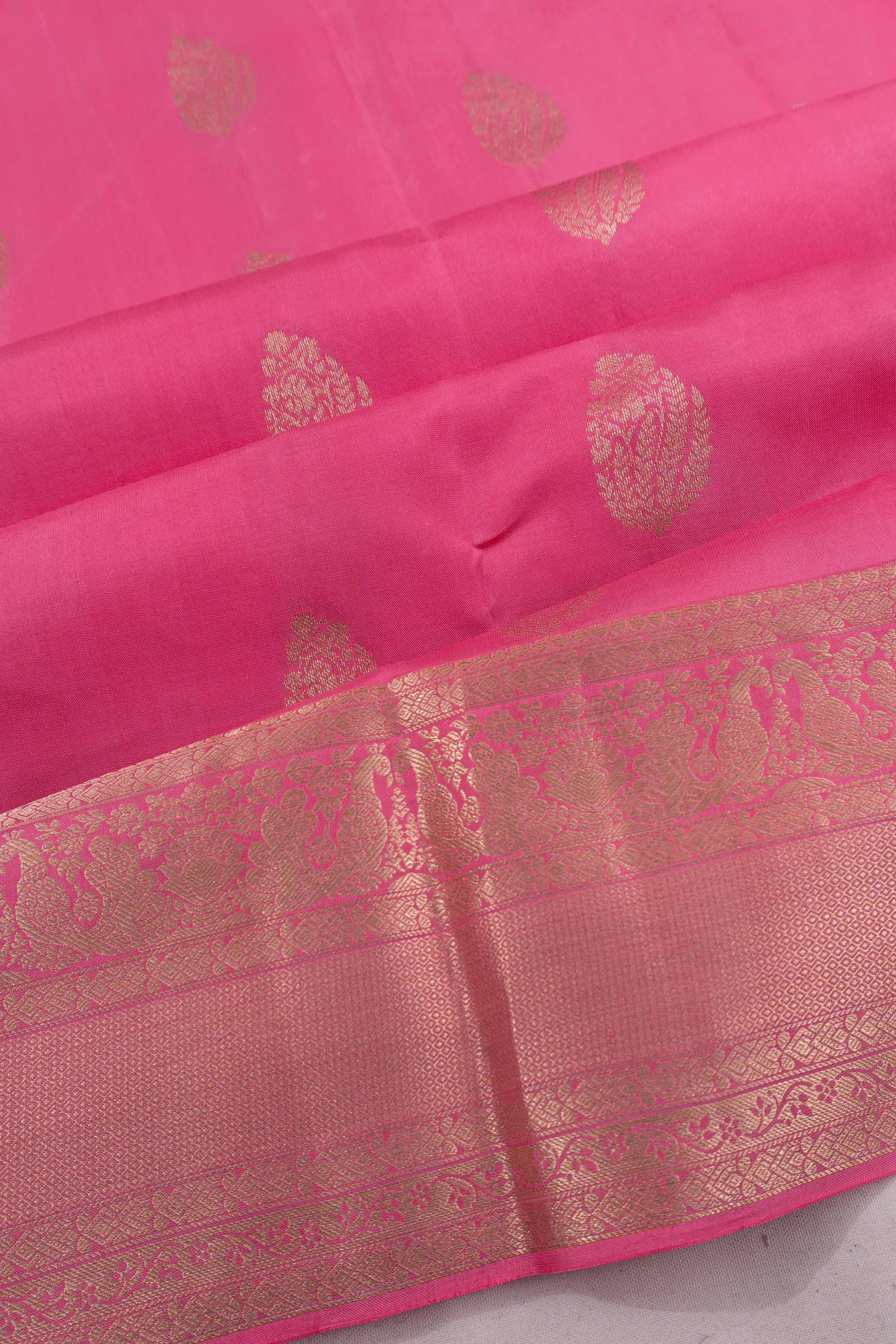 Coimbatore Soft Silk Butta Pink Saree