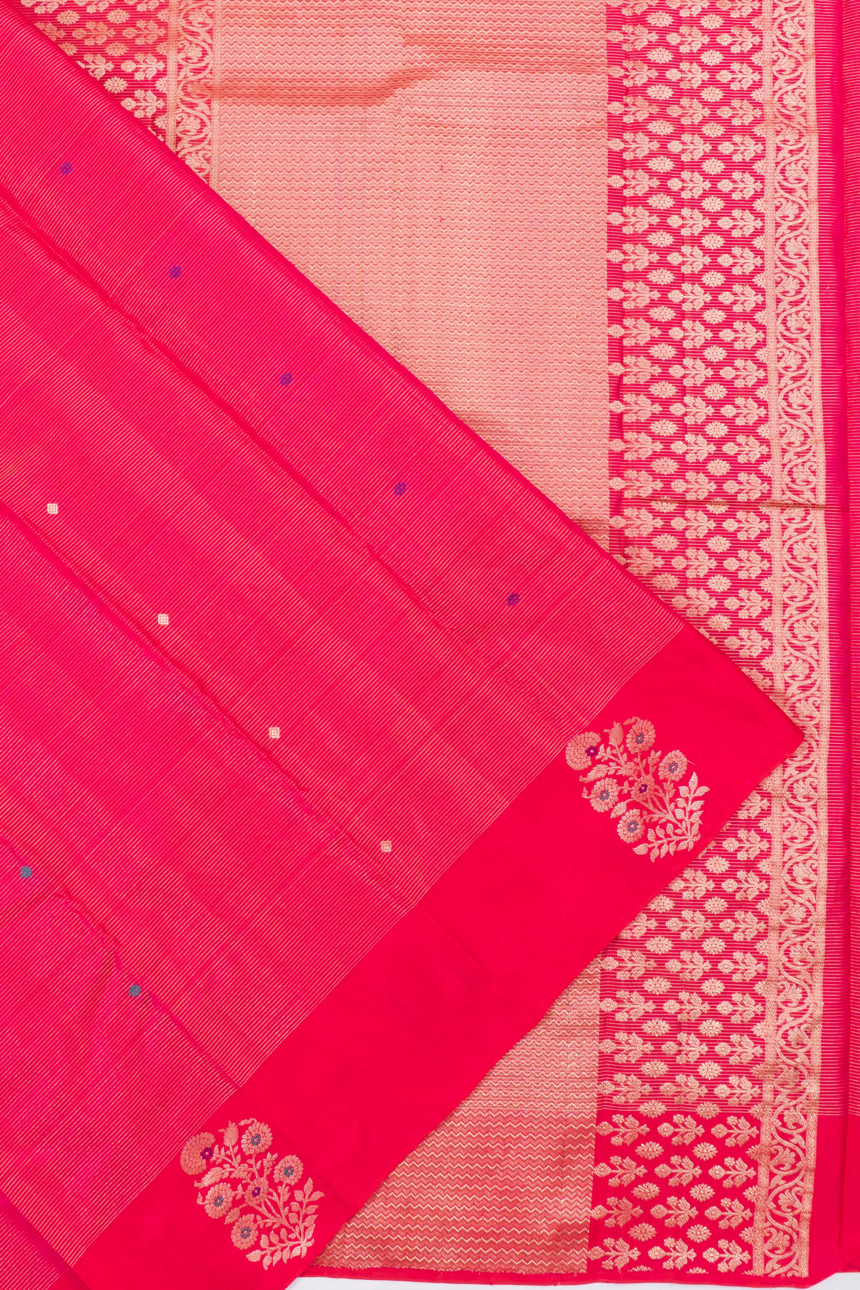Coimbatore Soft Silk Lines And Butta Red Saree