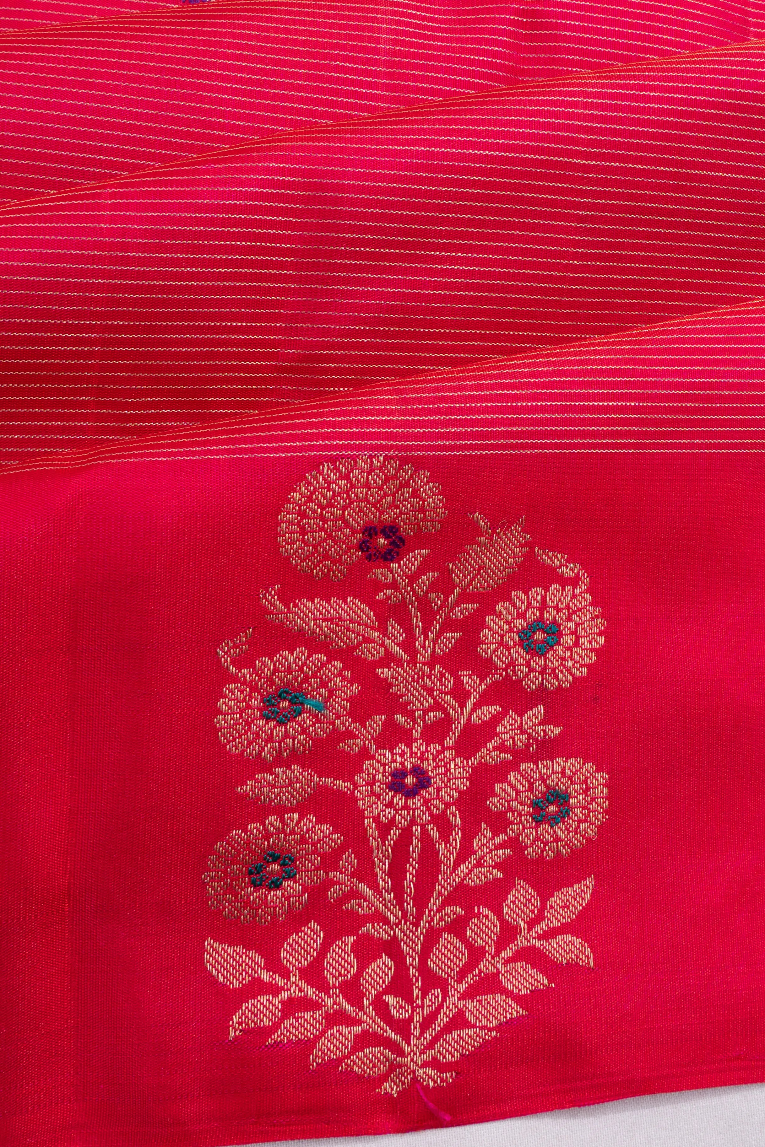 Coimbatore Soft Silk Lines And Butta Red Saree