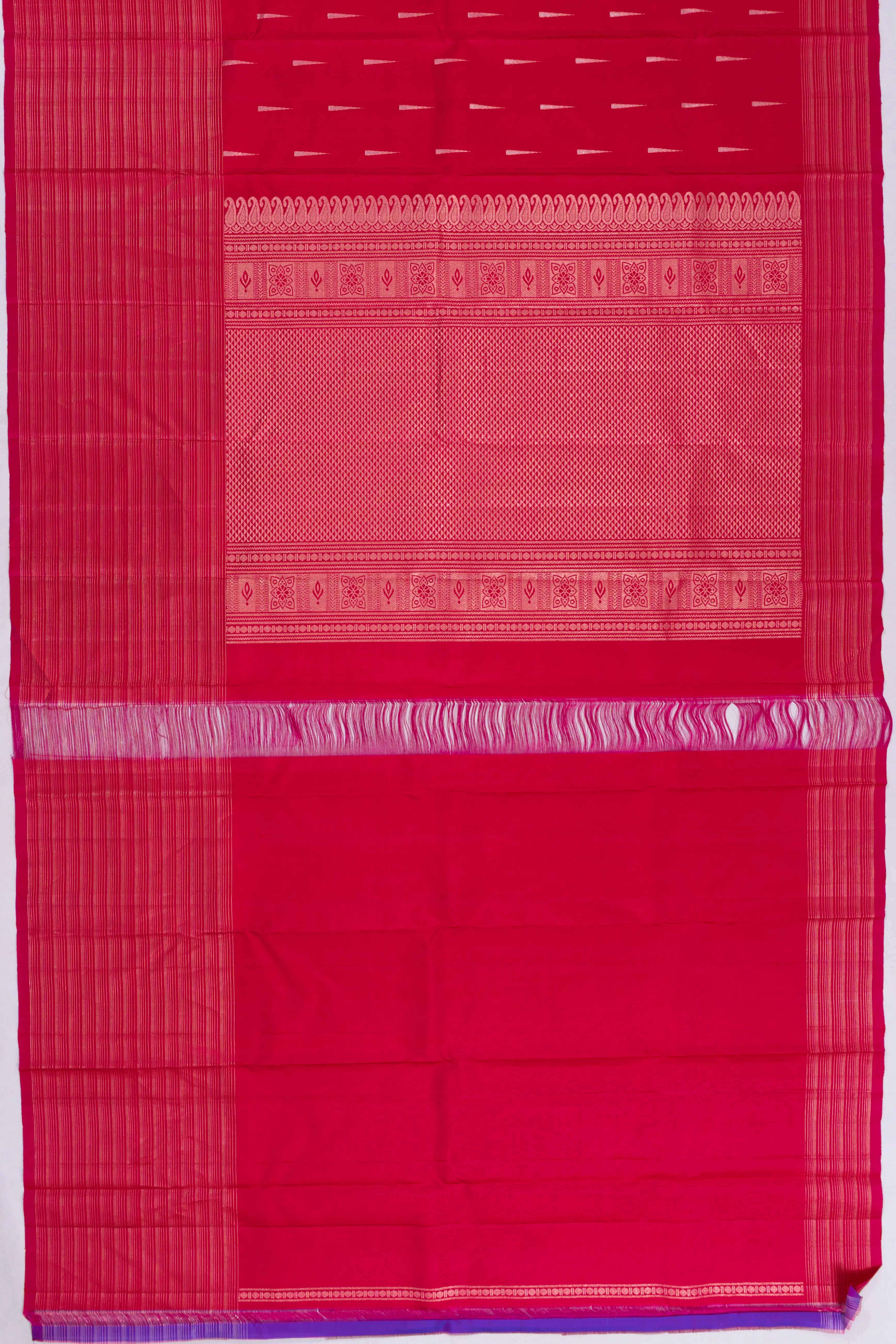 Coimbatore Soft Silk Butta Red Saree