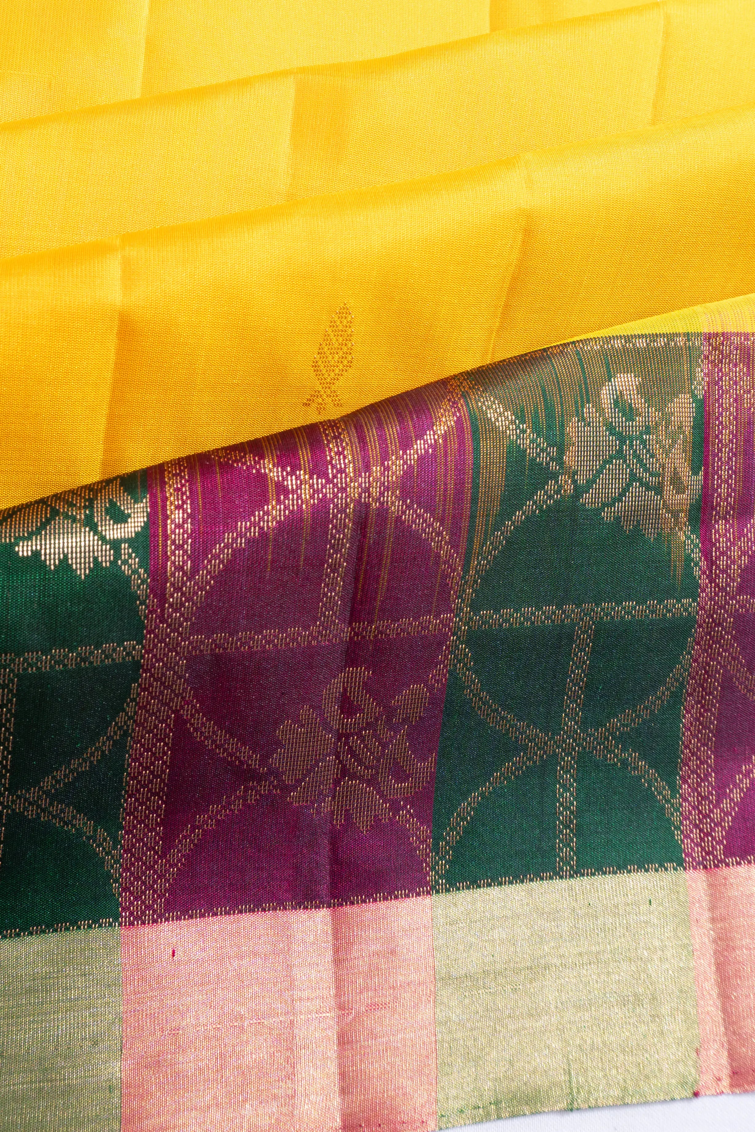 Coimbatore Soft Silk Butta Yellow Saree