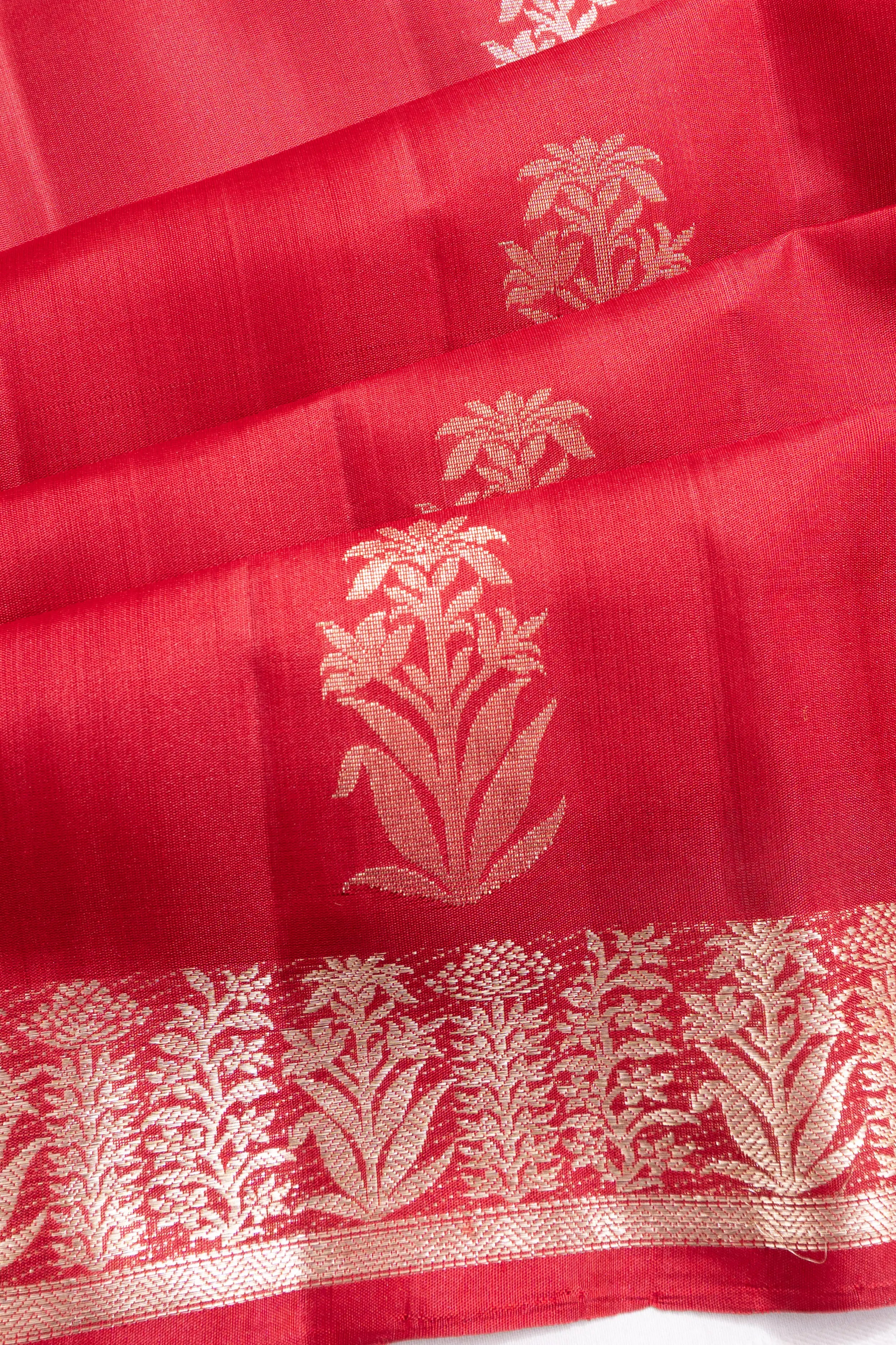 Coimbatore Soft Silk Butta Red Saree