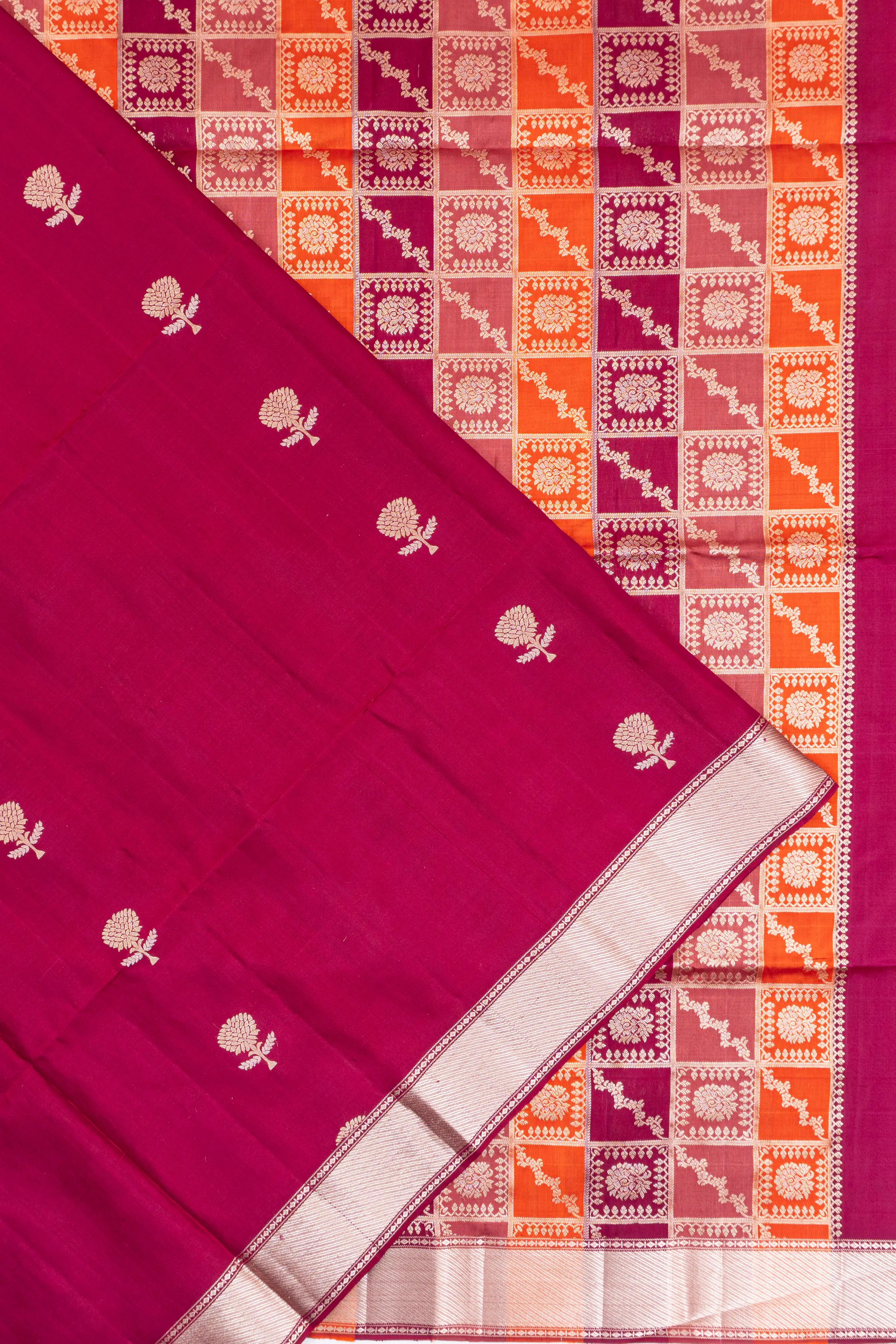 Coimbatore Soft Silk Butta Maroon Saree