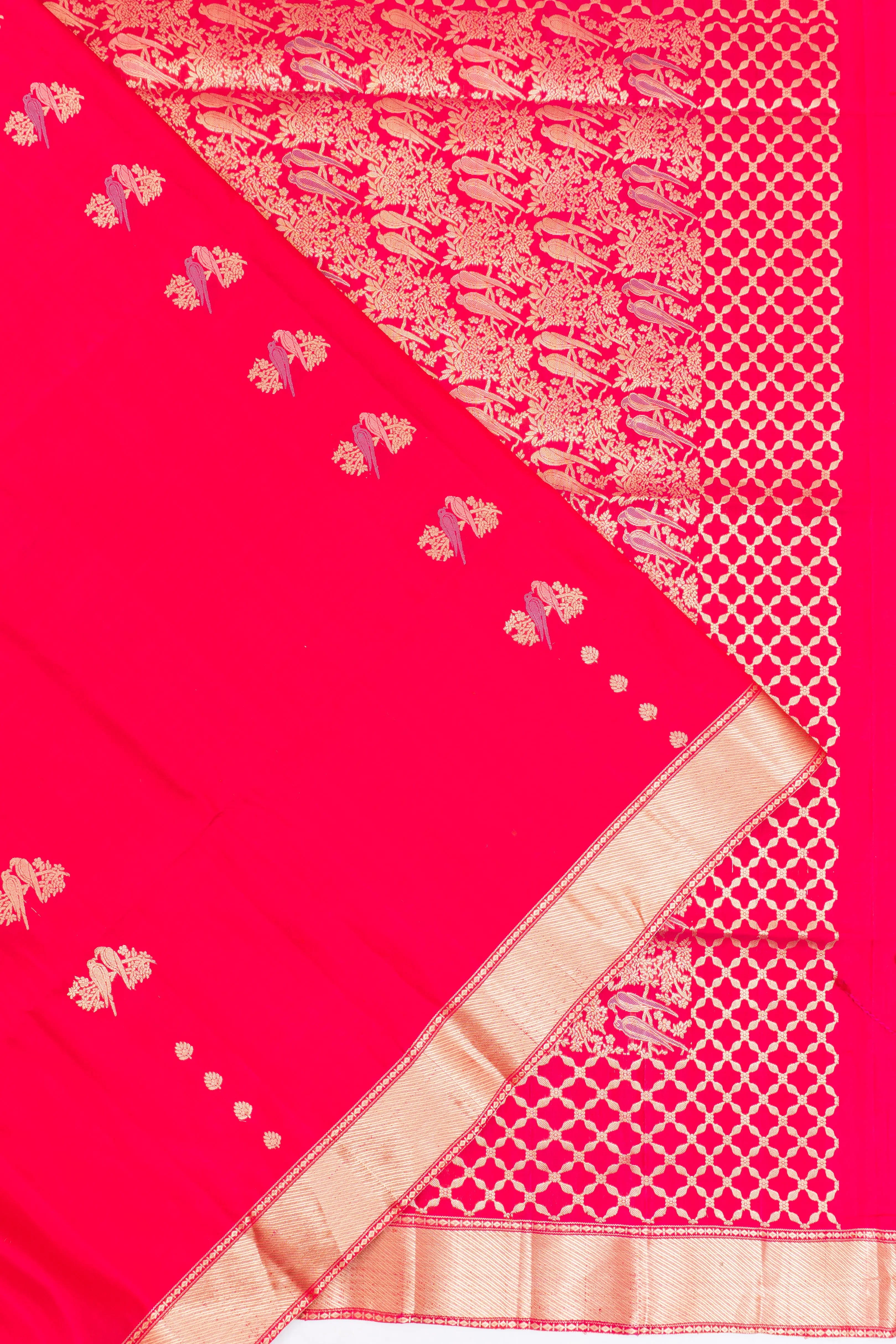 Coimbatore Soft Silk Butta Red Saree