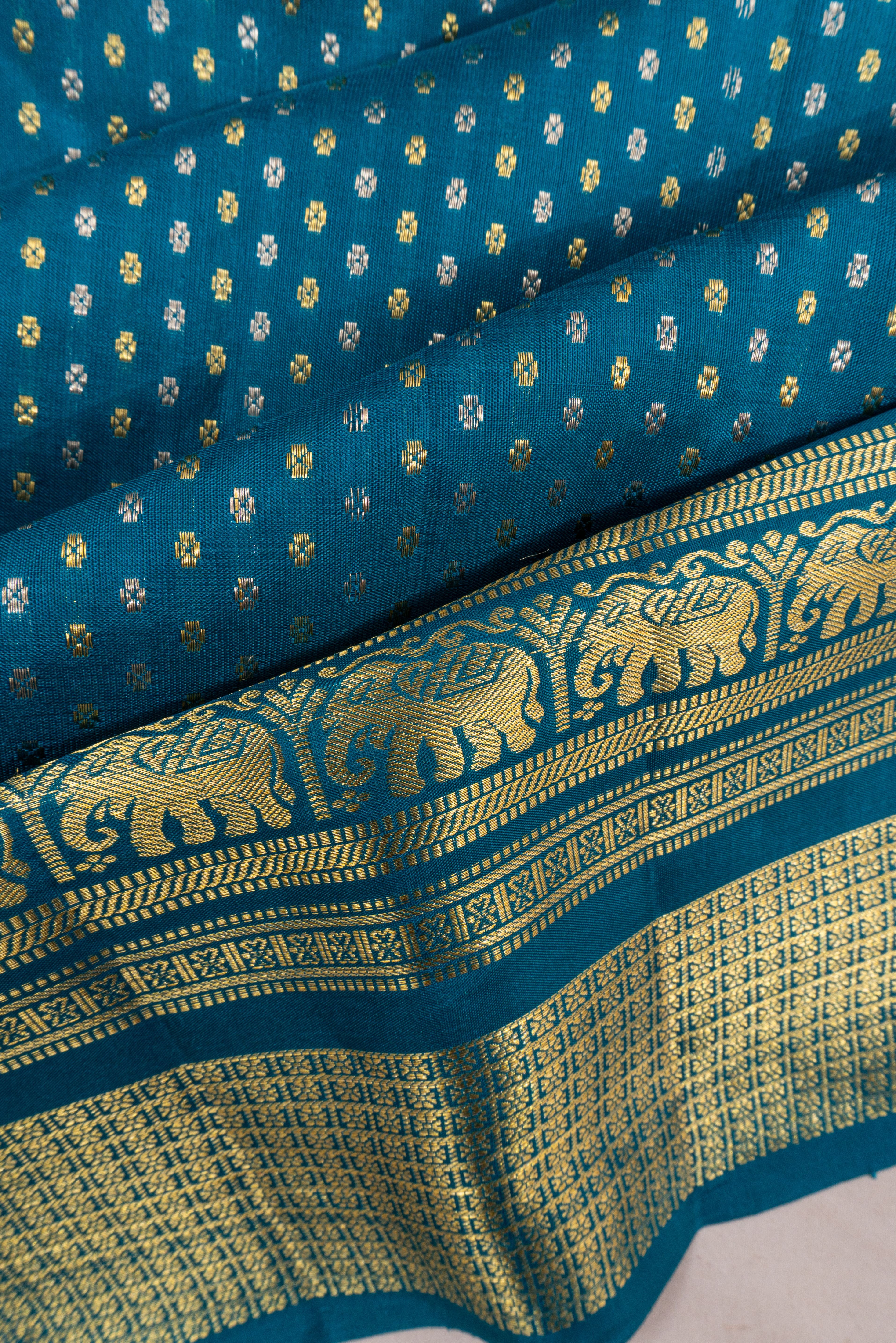 Taranga Kanchi Silk Brocade Blue Saree