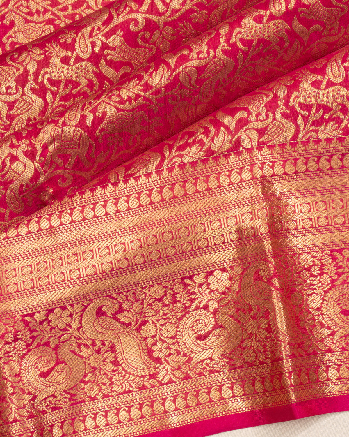 Taranga Kanchi Silk Brocade Pink Saree