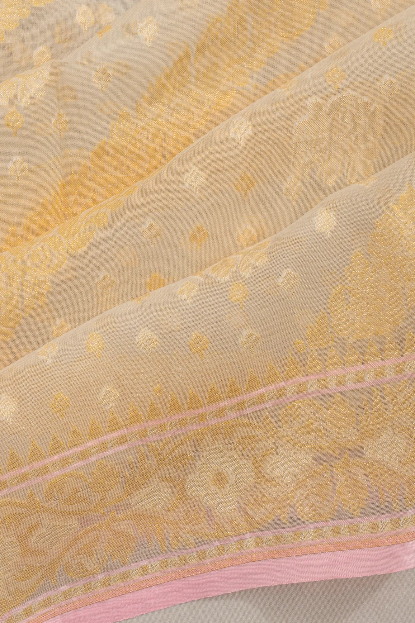 Banarasi Kora Organza Brocade Sage Blue Saree