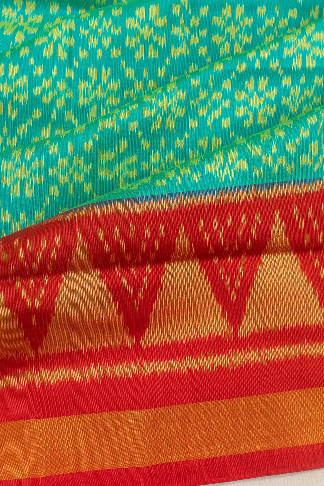 Rajkot Patola Silk Ikat Sky Blue Saree