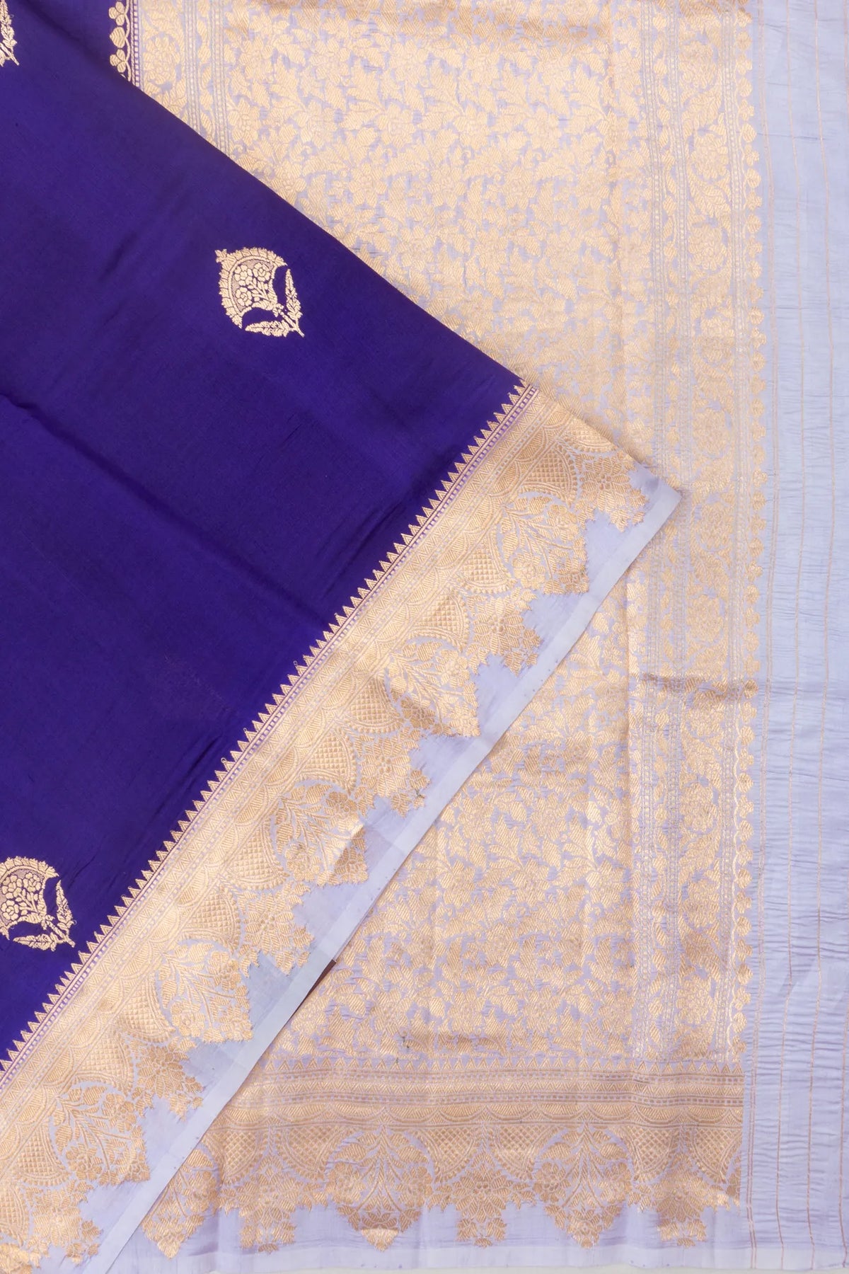Vaanya Banaras Silk Butta Violet Saree