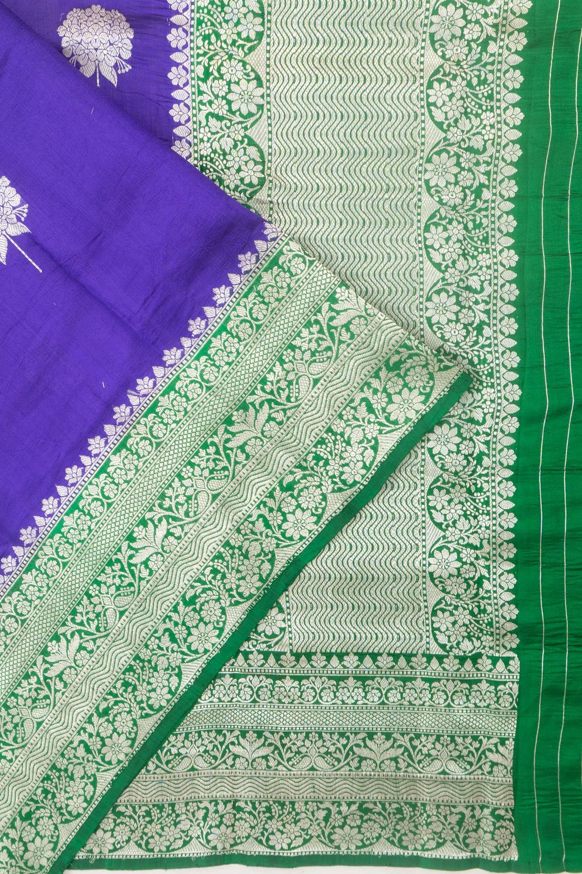 Vaanya Banaras Silk Butta Violet Saree