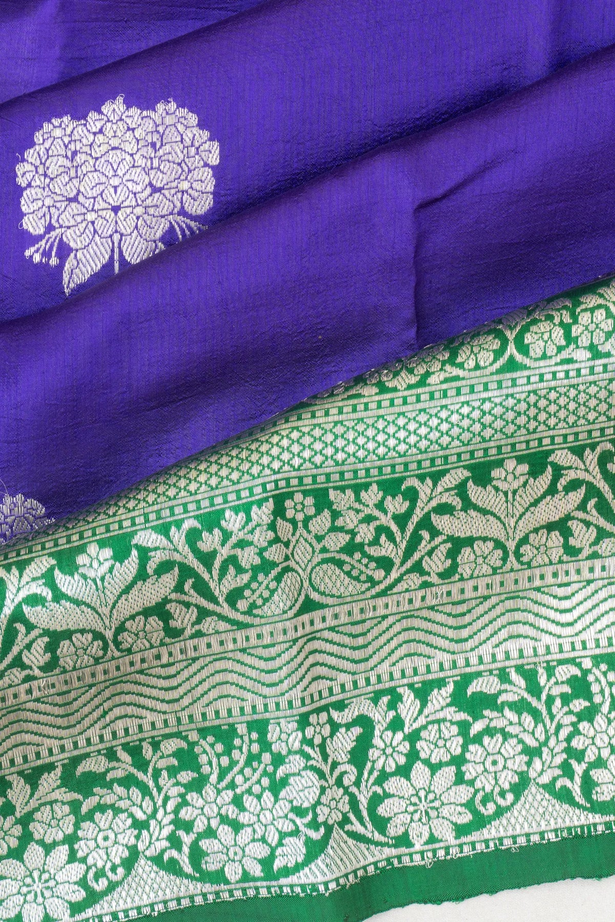 Vaanya Banaras Silk Butta Violet Saree