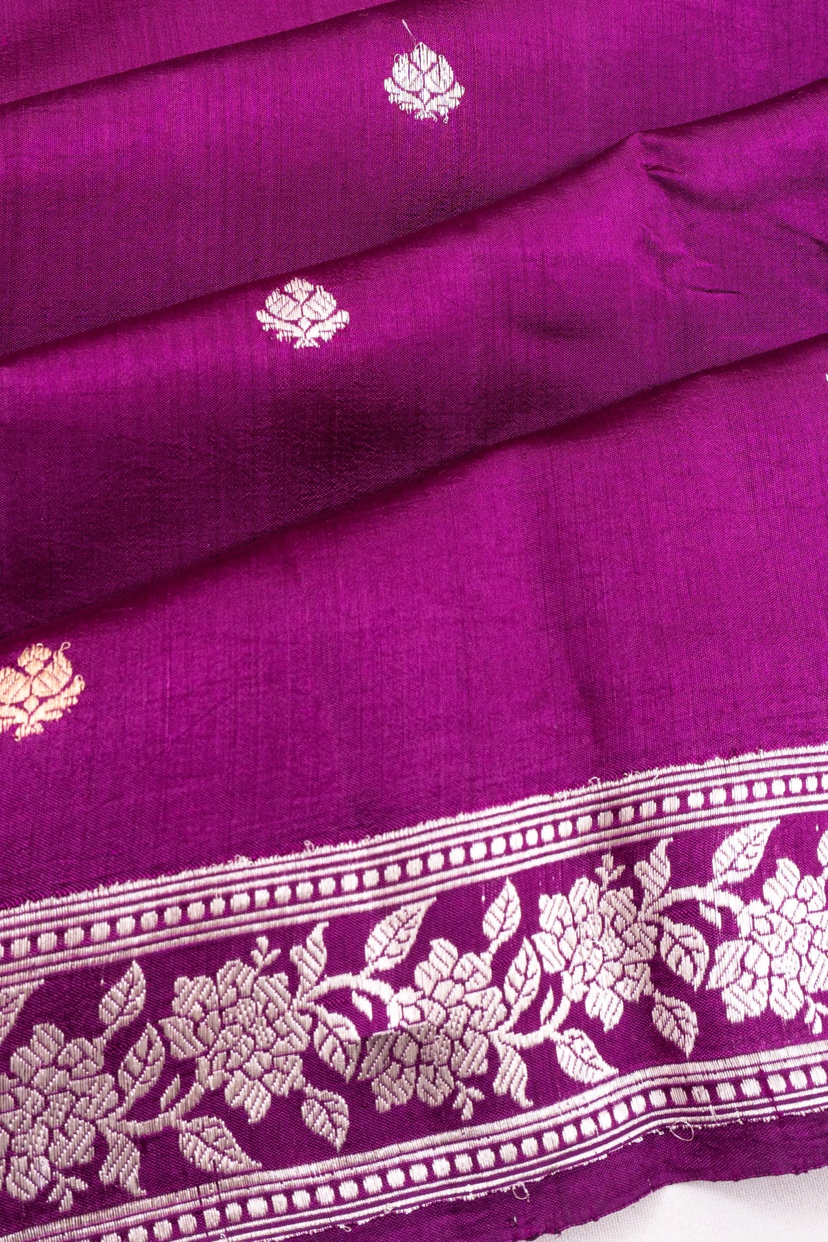 Vaanya Banaras Silk Butta Purple saree