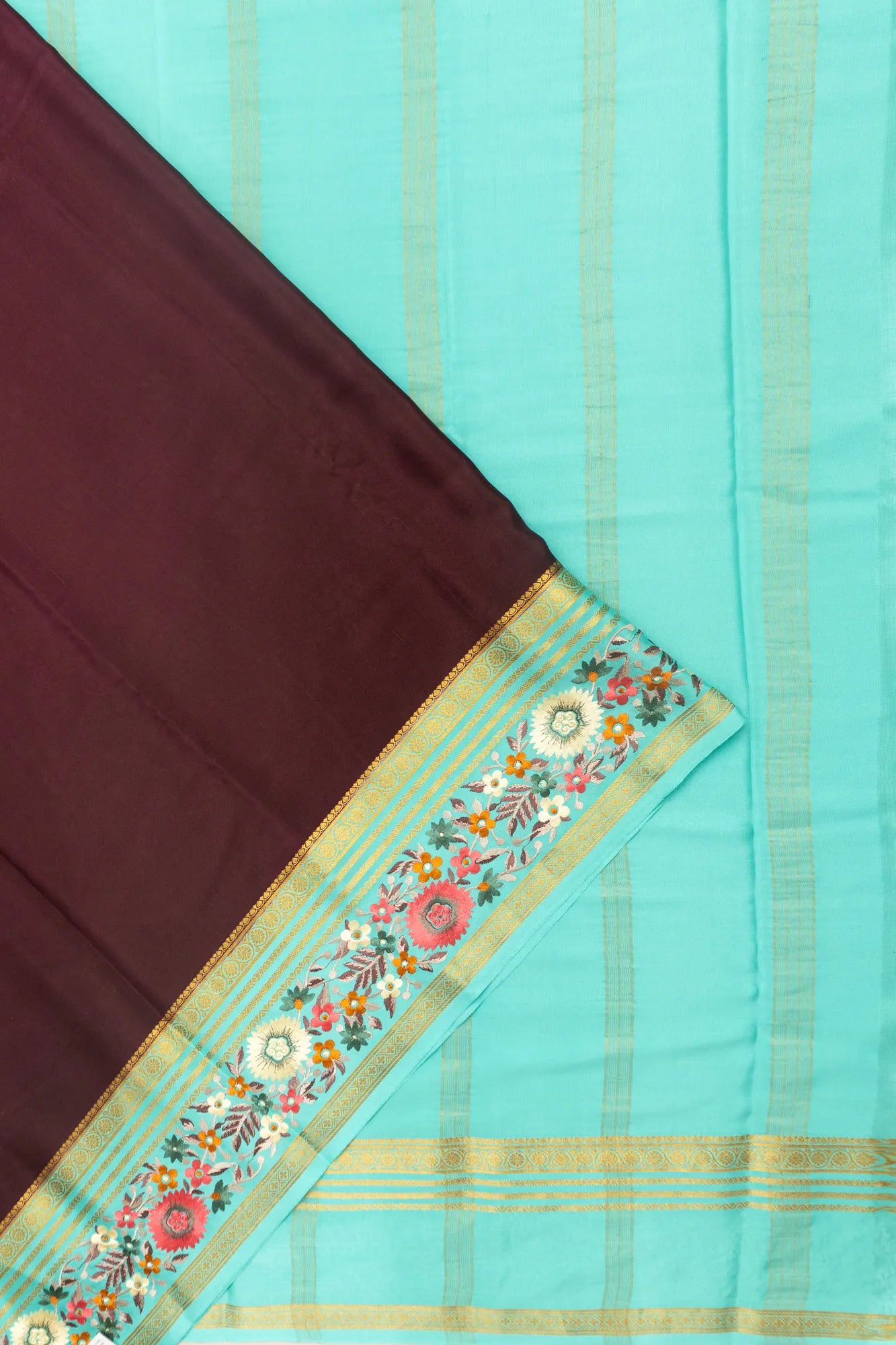 Mysore Silk Plain Maroon Saree