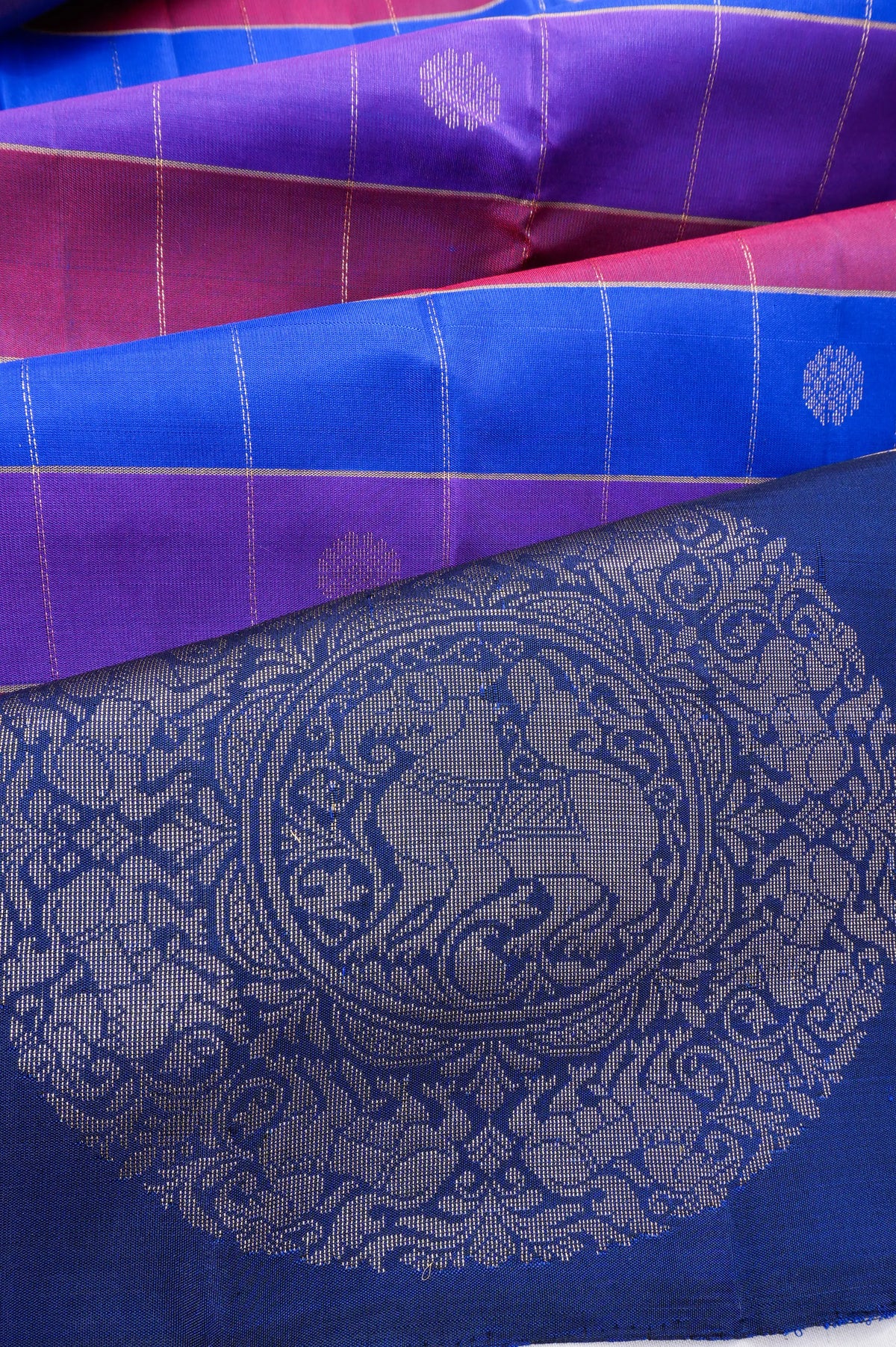 Coimbatore Soft Silk Checks And Butta Multicolour Saree